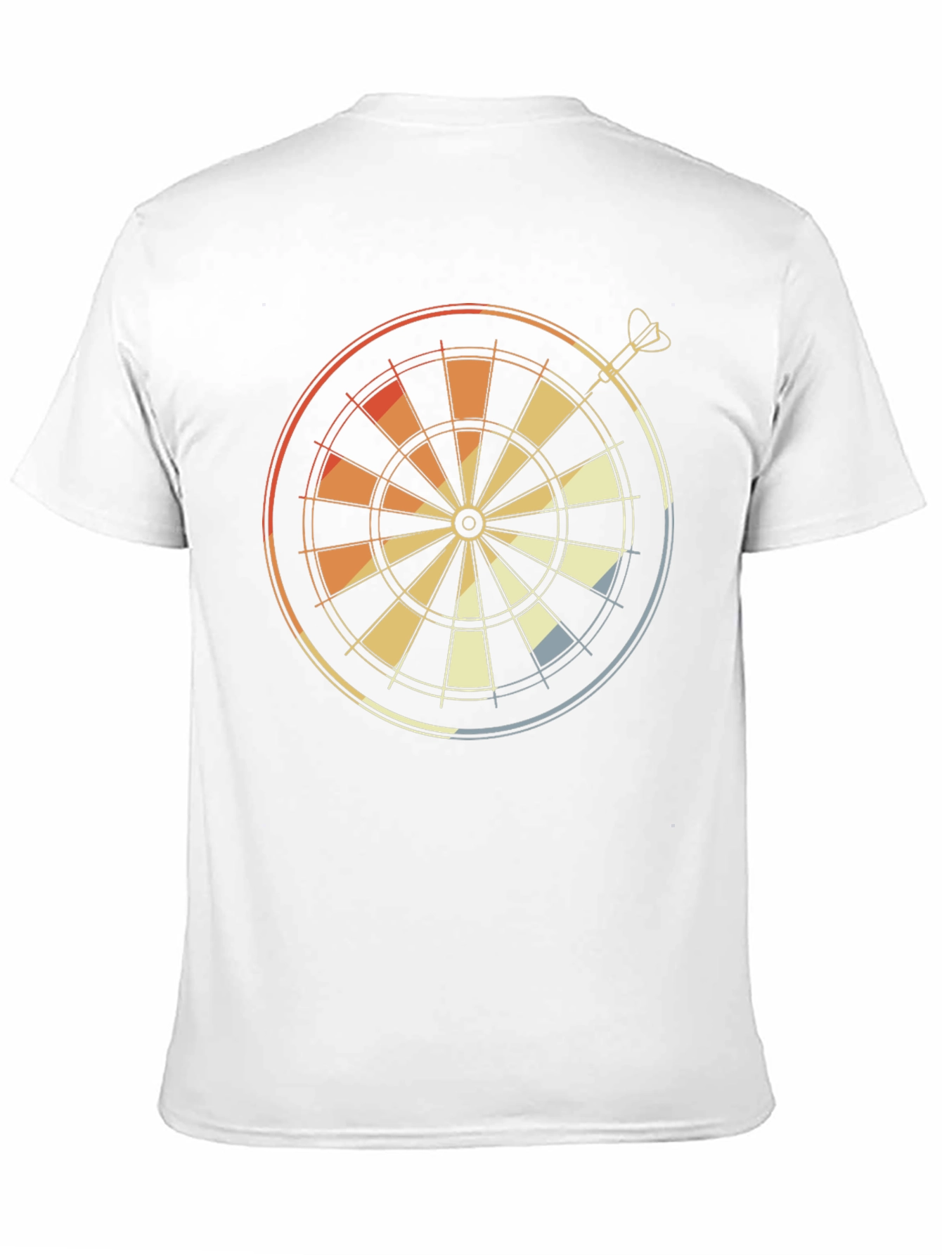 Black Retro Dartboard Graphic Tee - Classic Dart Player Shirt view 11