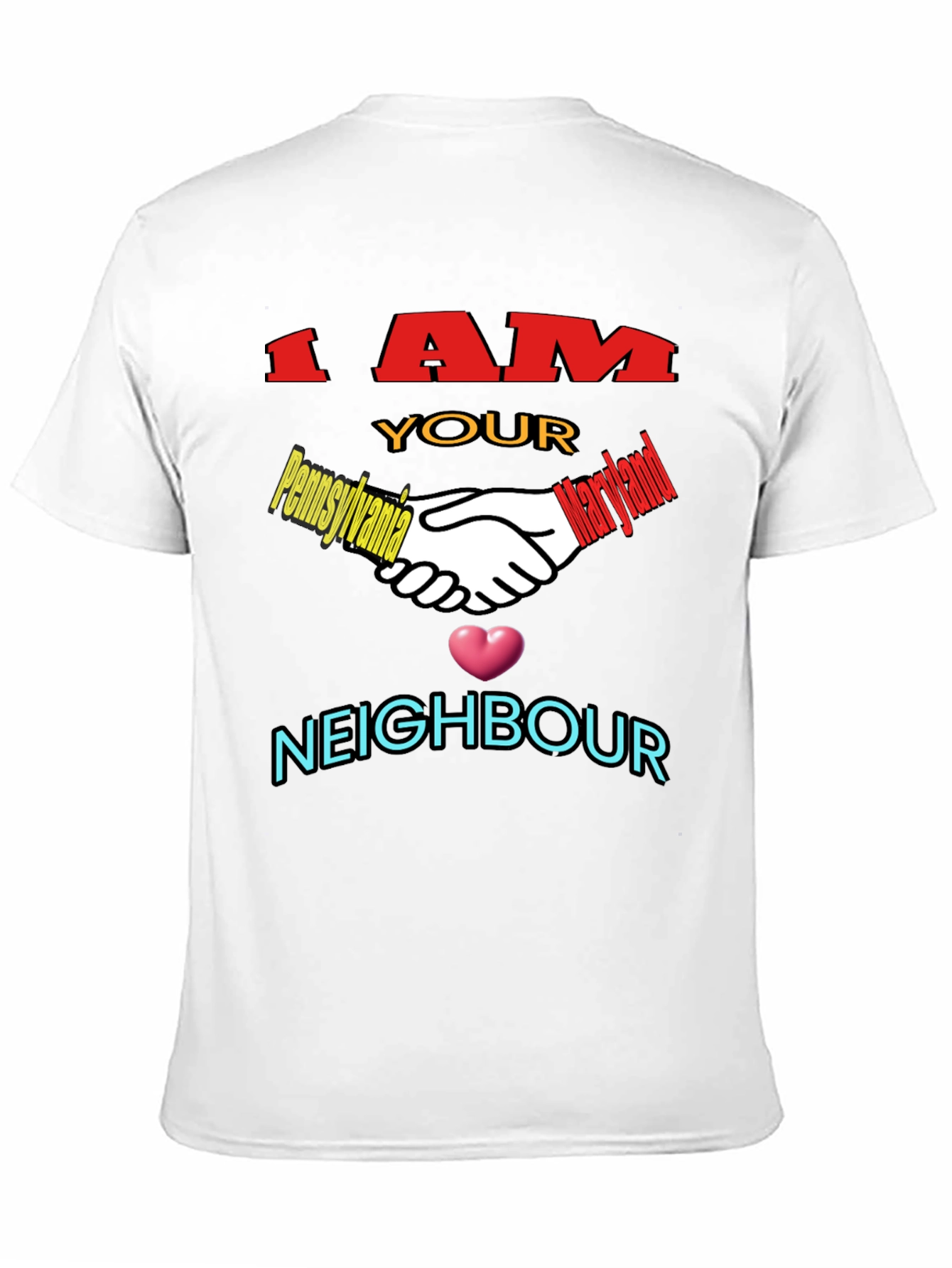 Black I AM Your Neighbour T-Shirt view 11