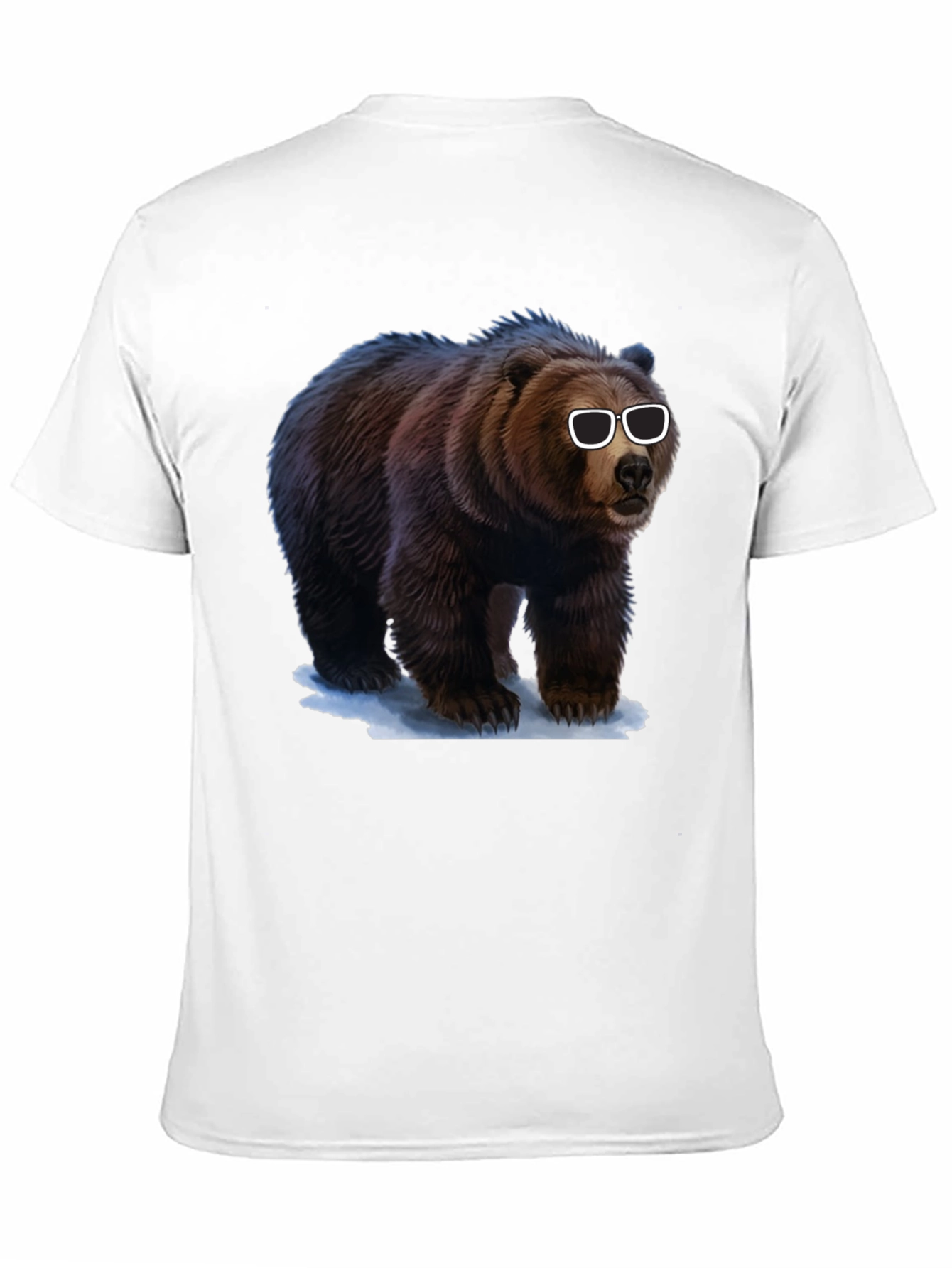 Black Cool Bear Graphic Tee - Black Cotton T-Shirt view 11