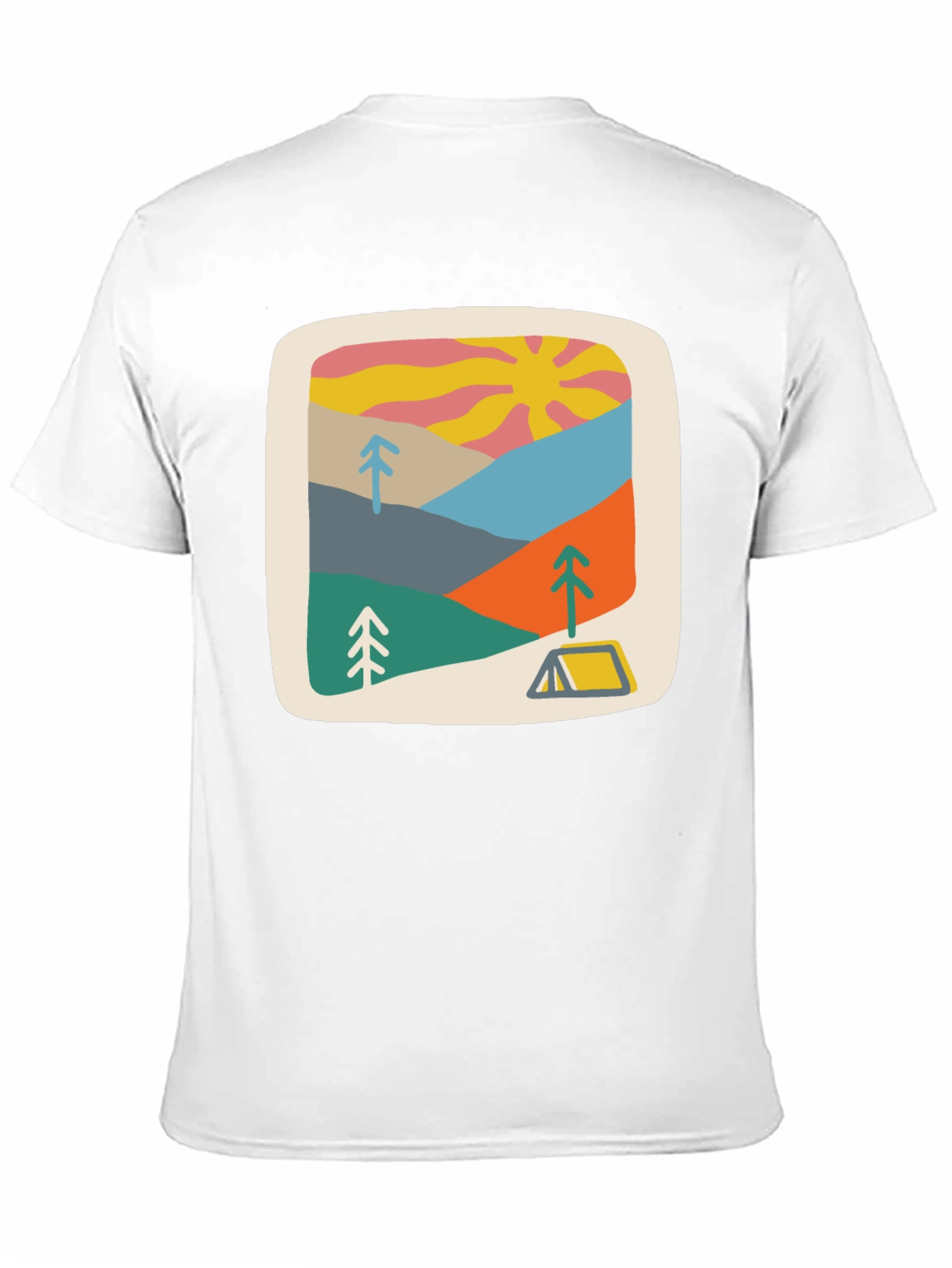 Black Retro Camping Scene Graphic Tee - Unisex view 11