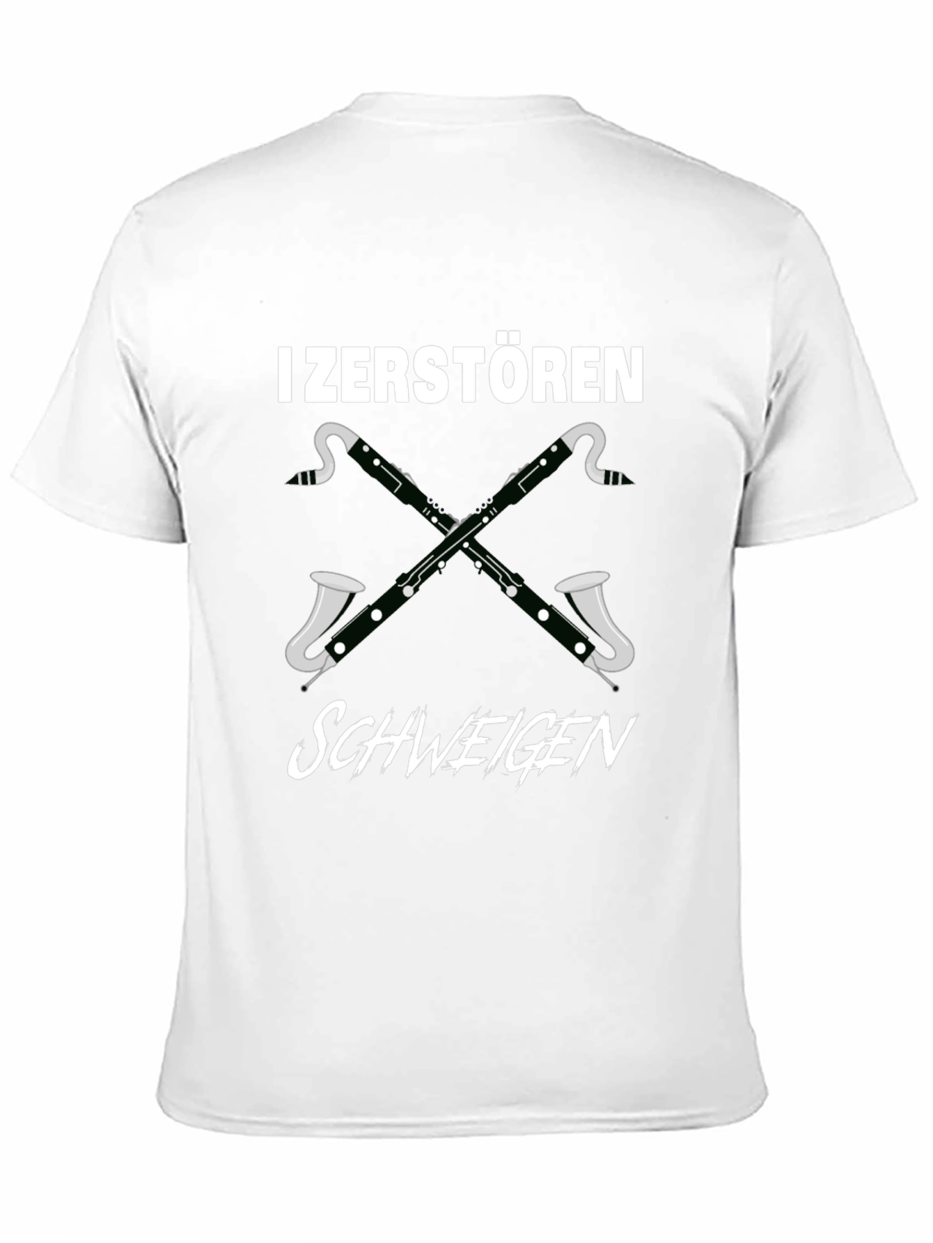Black I Zerstören Schweigen Bassoon T-Shirt view 11