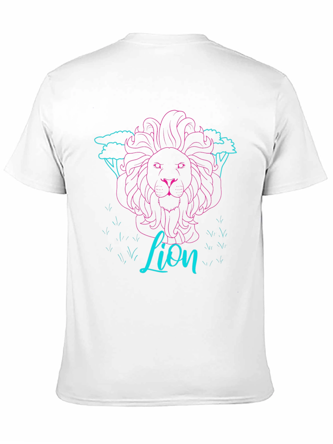Black Neon Lion Graphic Tee - Black Cotton T-Shirt view 11