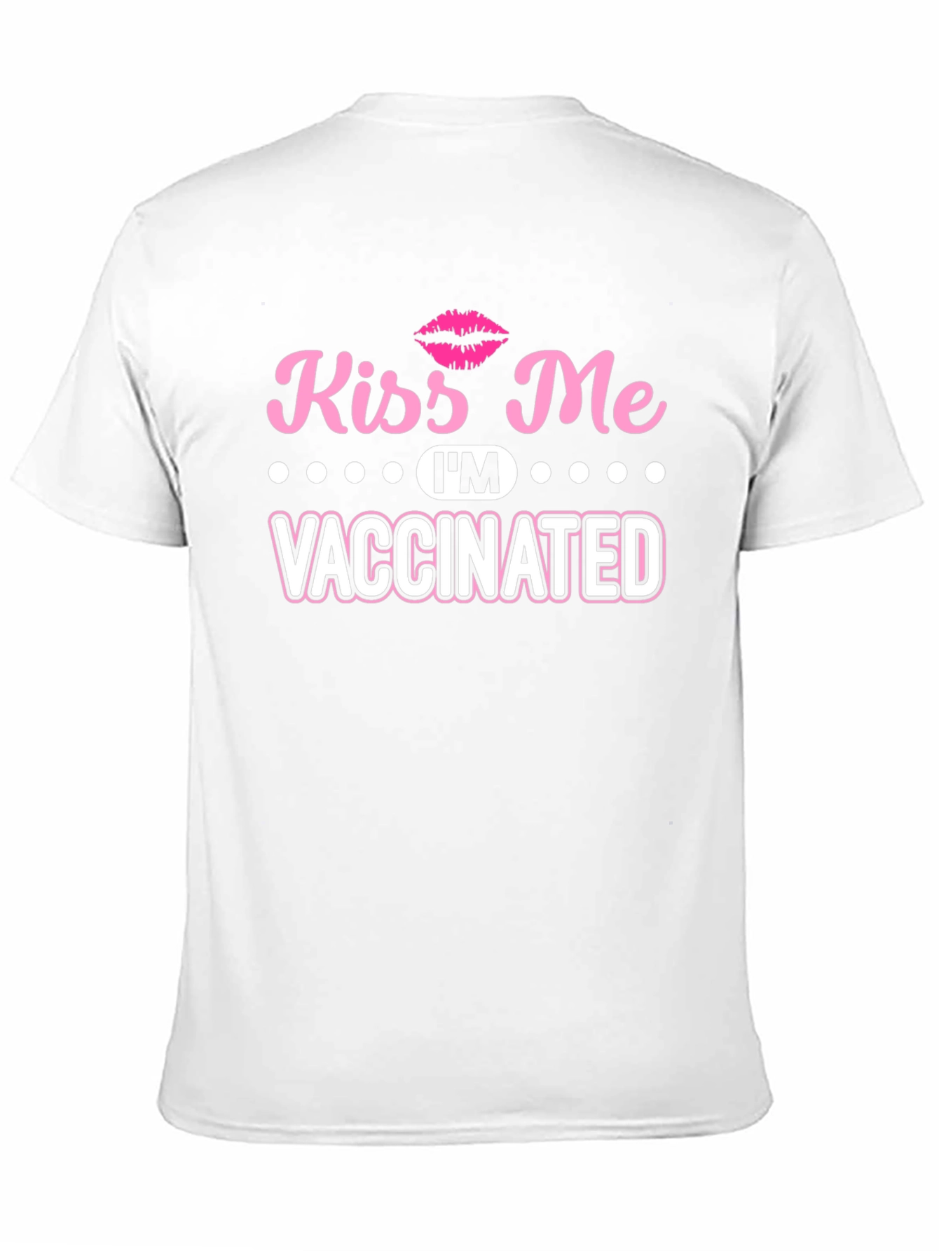 Black Kiss Me I'm Vaccinated Graphic T-Shirt view 11