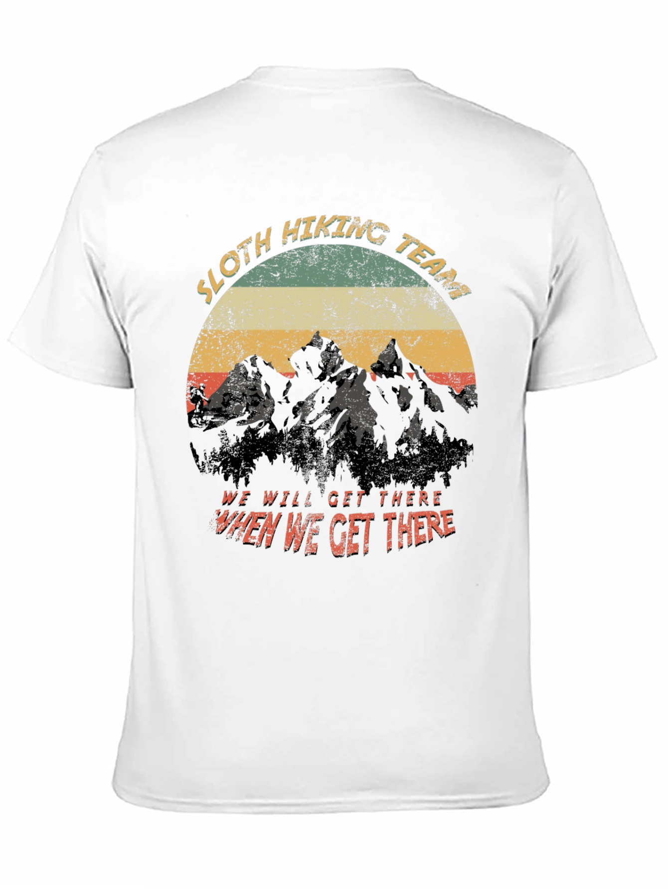 Black Sloth Hiking Team Vintage Graphic T-Shirt view 11
