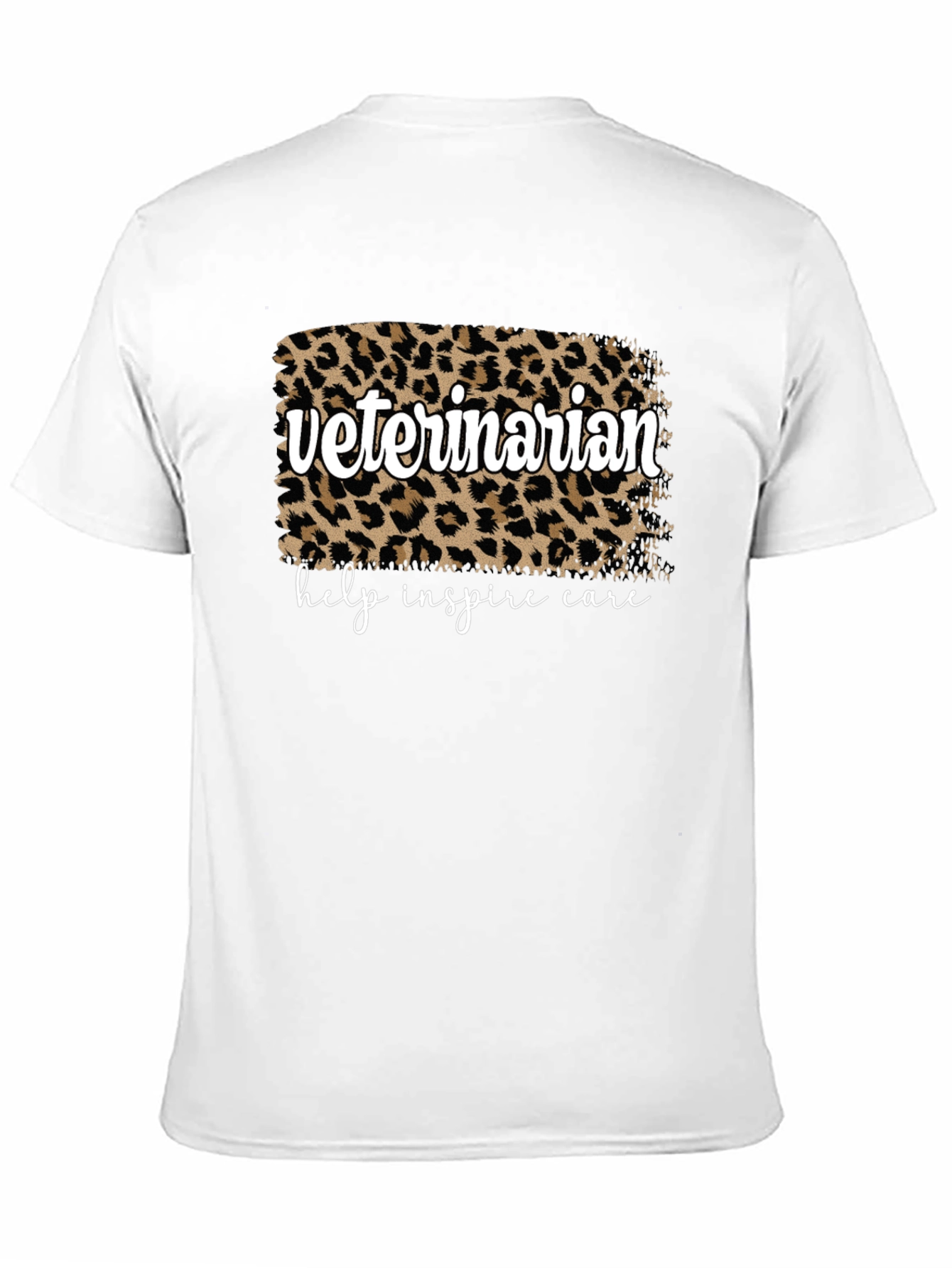 Black Veterinarian Leopard Print Graphic T-Shirt view 11