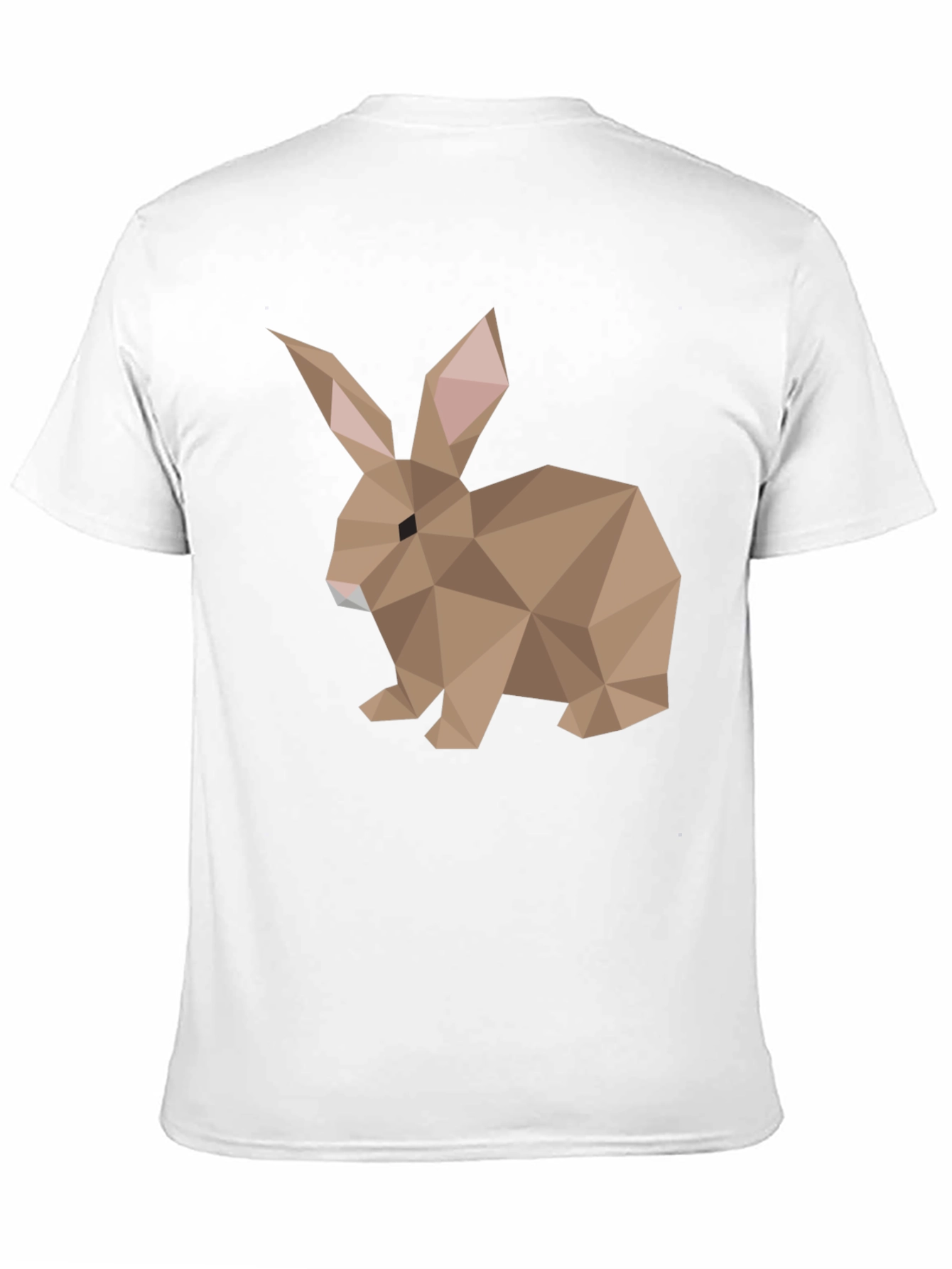 Black Geometric Rabbit Graphic Tee - Soft Cotton Blend view 11