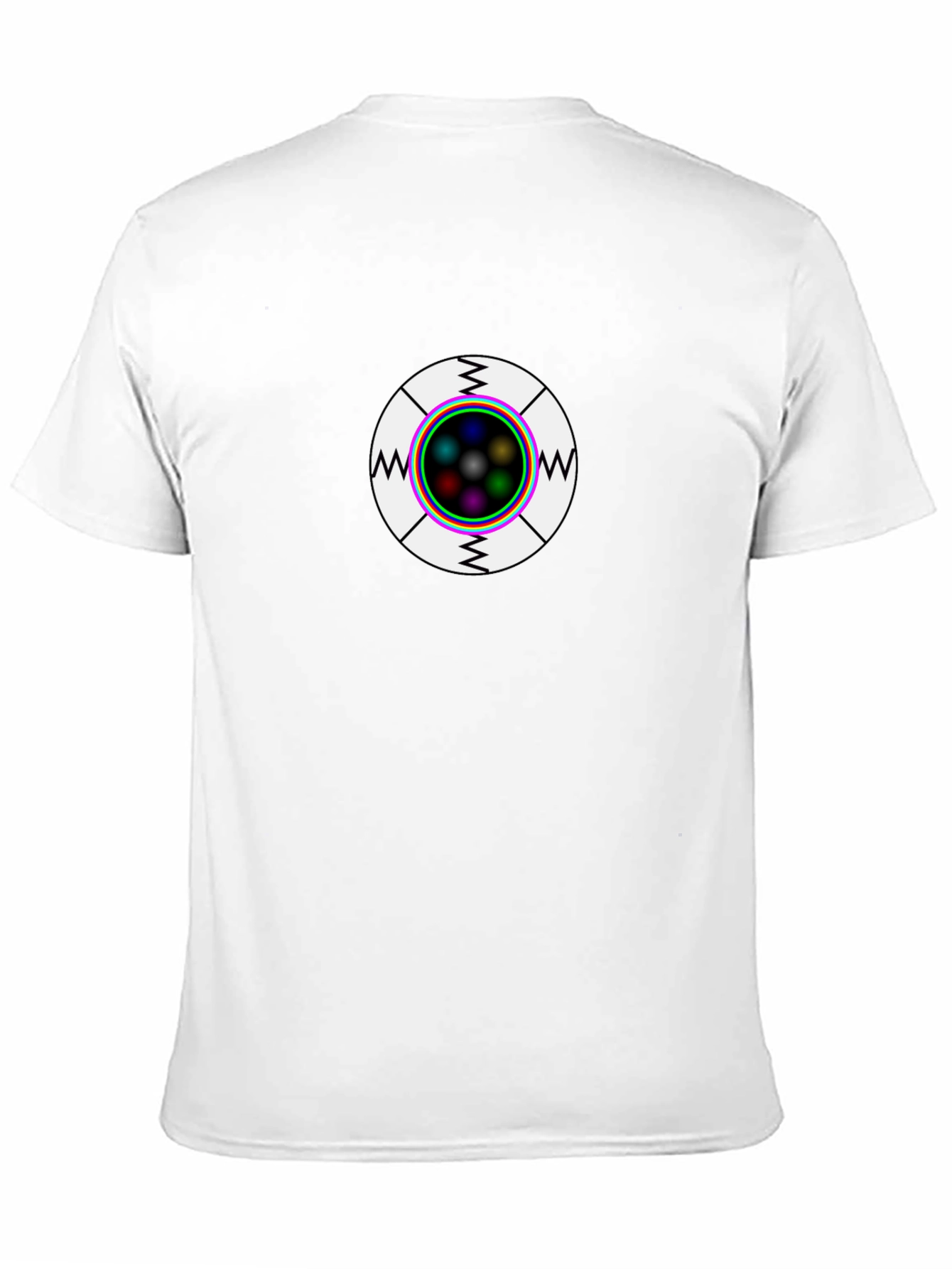 Black Geometric Eye T-Shirt - Graphic Novelty Tee view 11