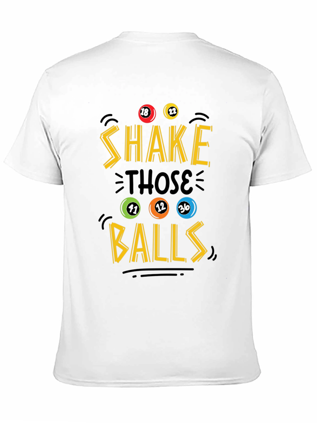 Black Shake Those Balls Graphic Tee - Novelty T-Shirt view 11