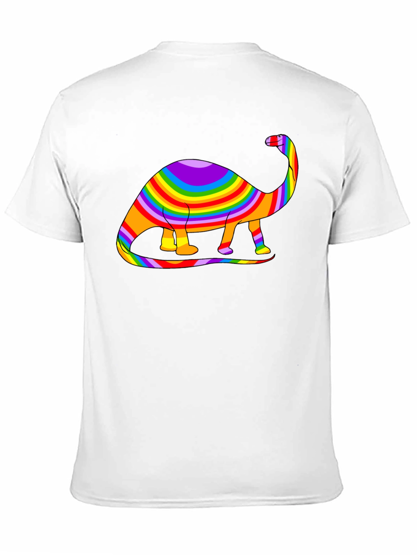 Black Rainbow Dinosaur Graphic Tee - Black Cotton Blend view 11