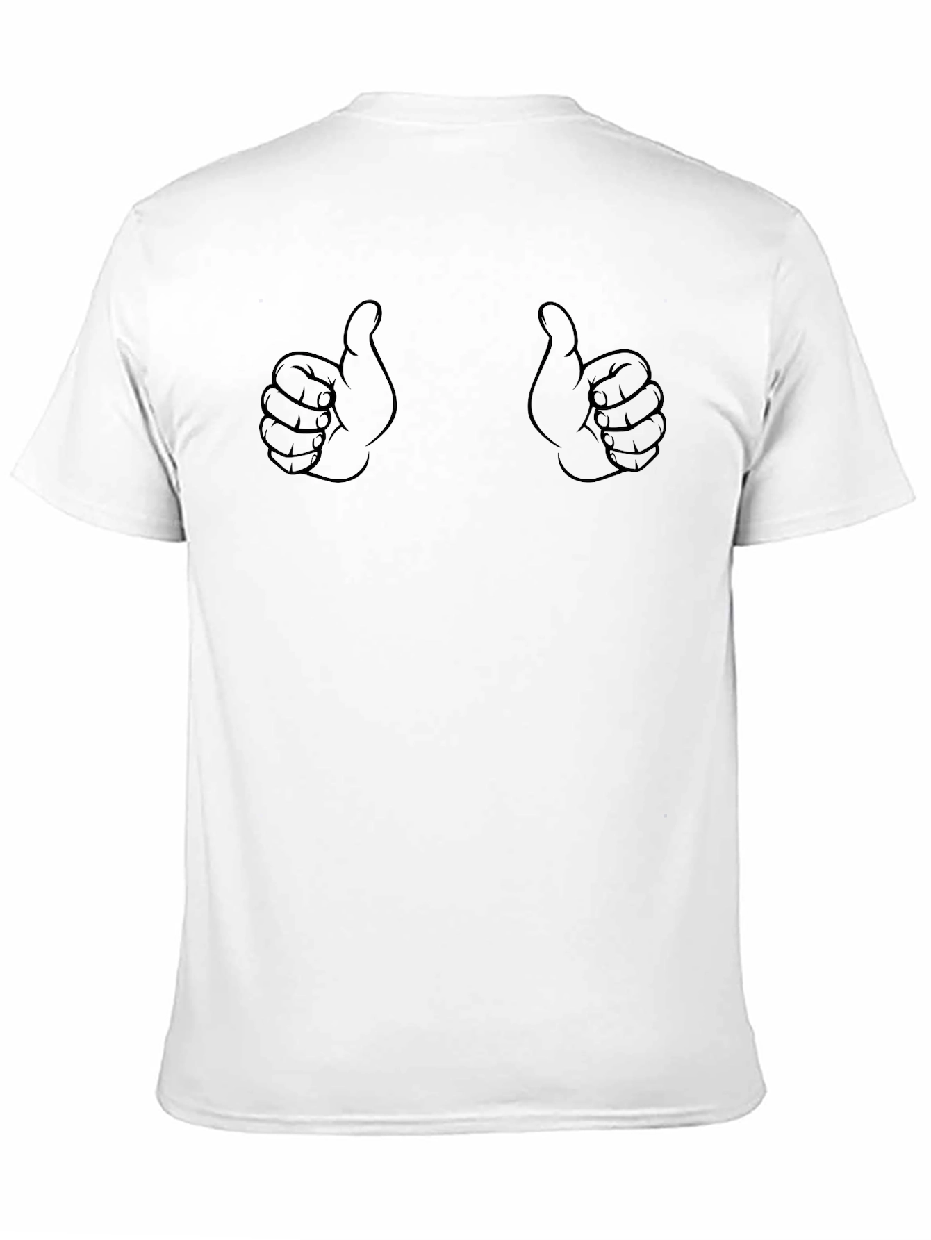 Black Thumbs Up Graphic Black T-Shirt view 11