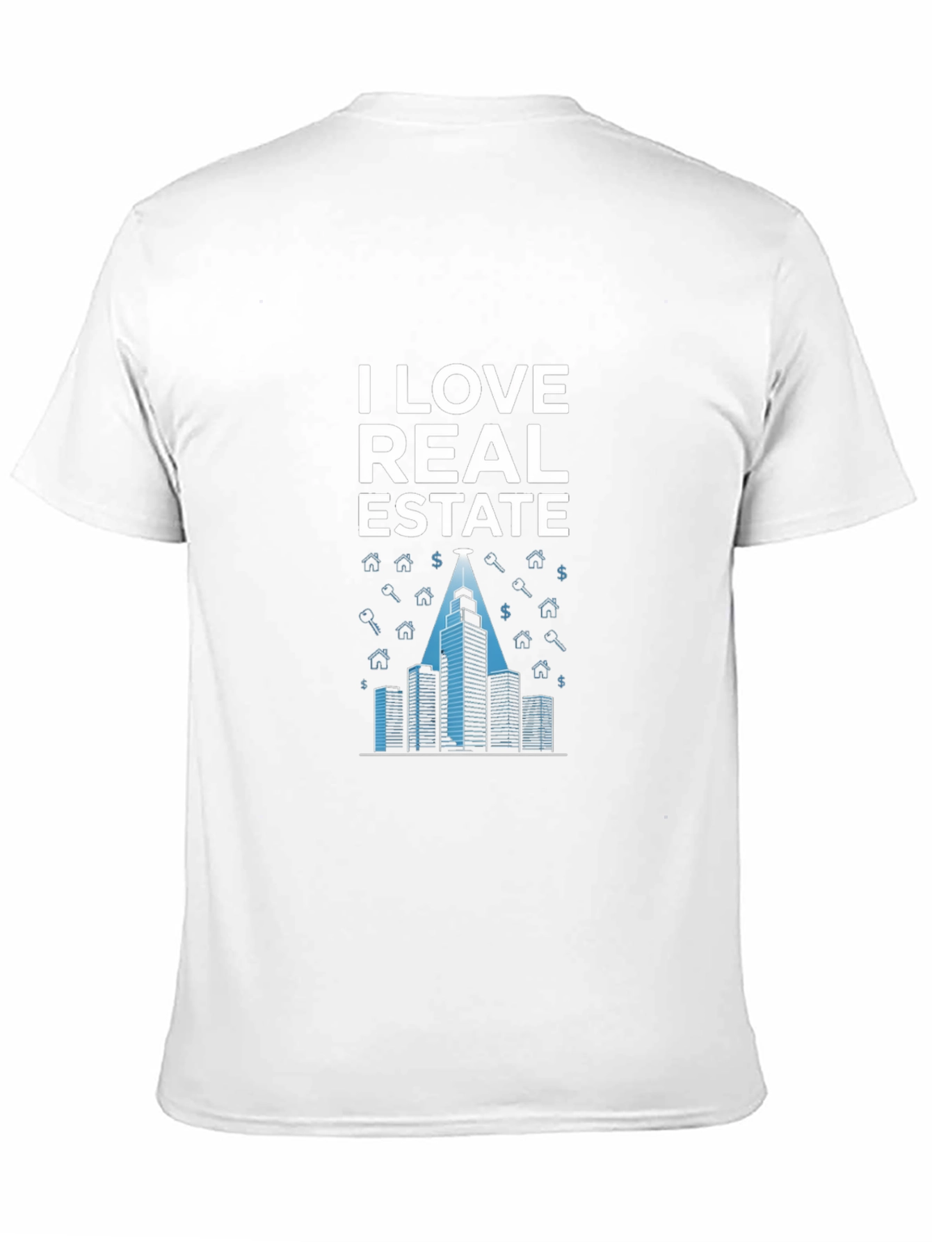 Black I Love Real Estate T-Shirt - Modern Building Design view 11