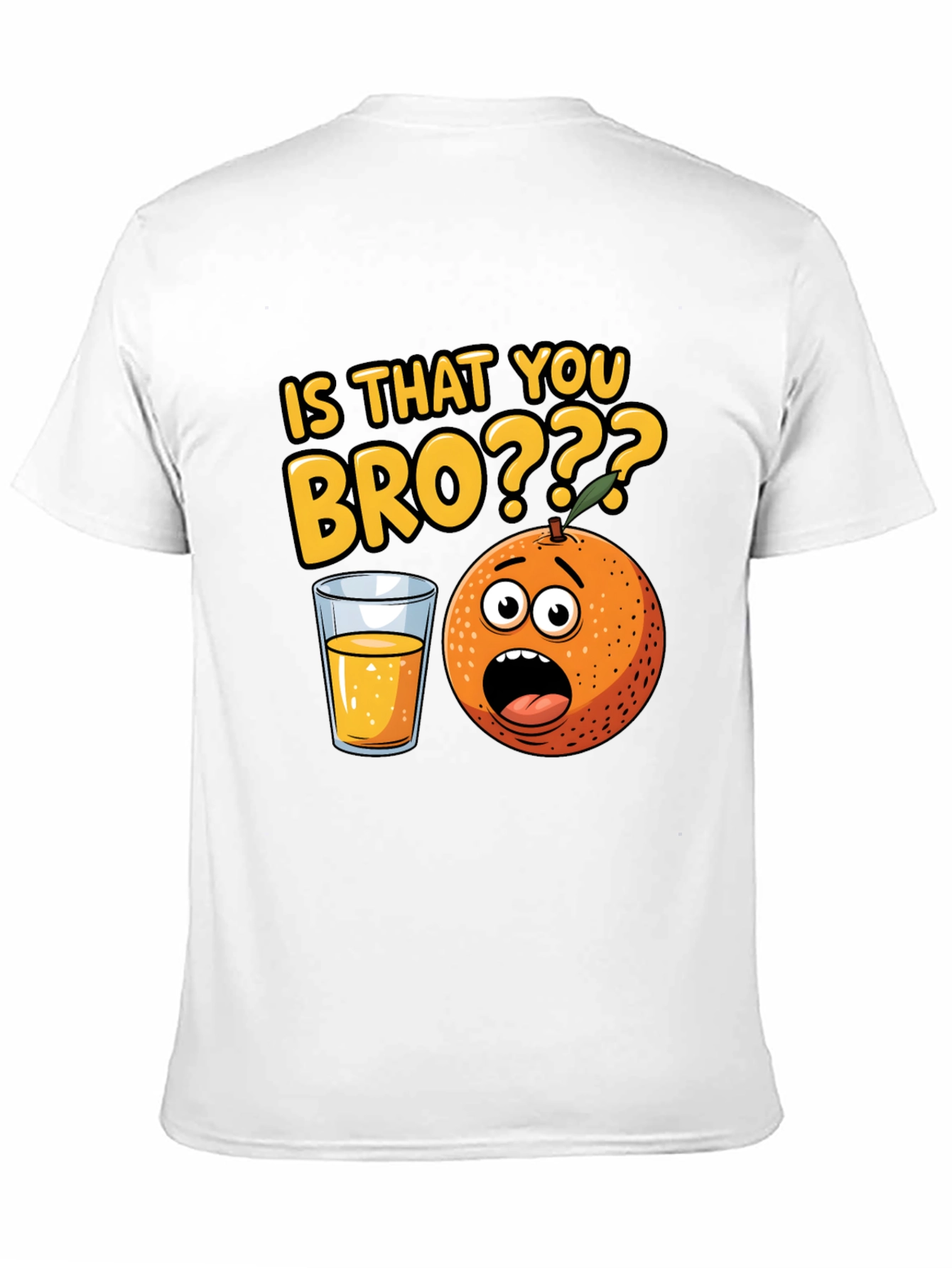Black Funny "Is That You Bro?" Orange Graphic T-Shirt view 11