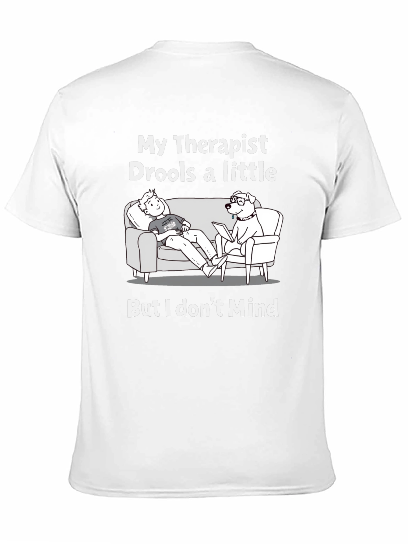 Black Funny 'My Therapist Drools' Graphic T-Shirt view 11
