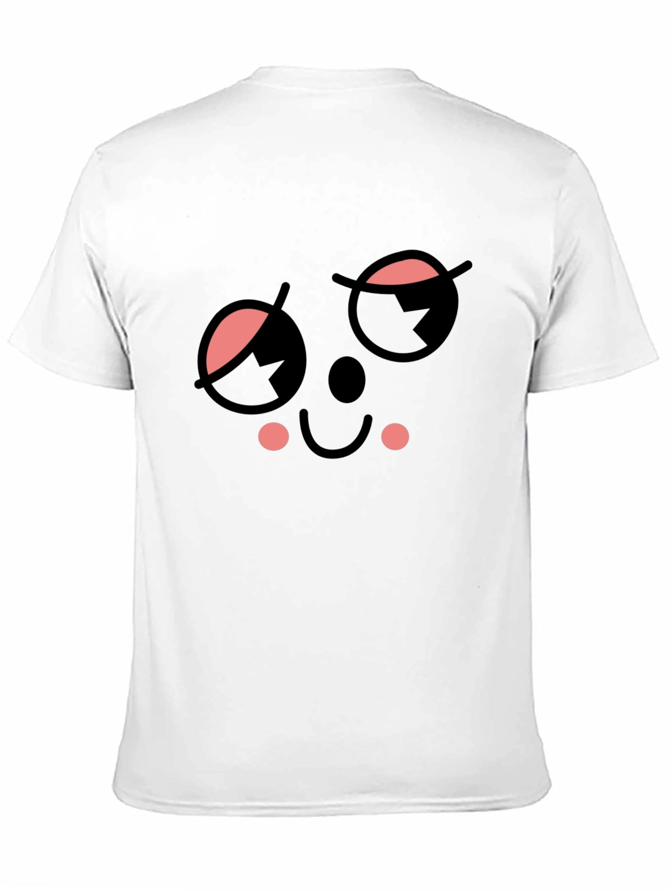 Black Whimsical Wink Face Black Tee view 11