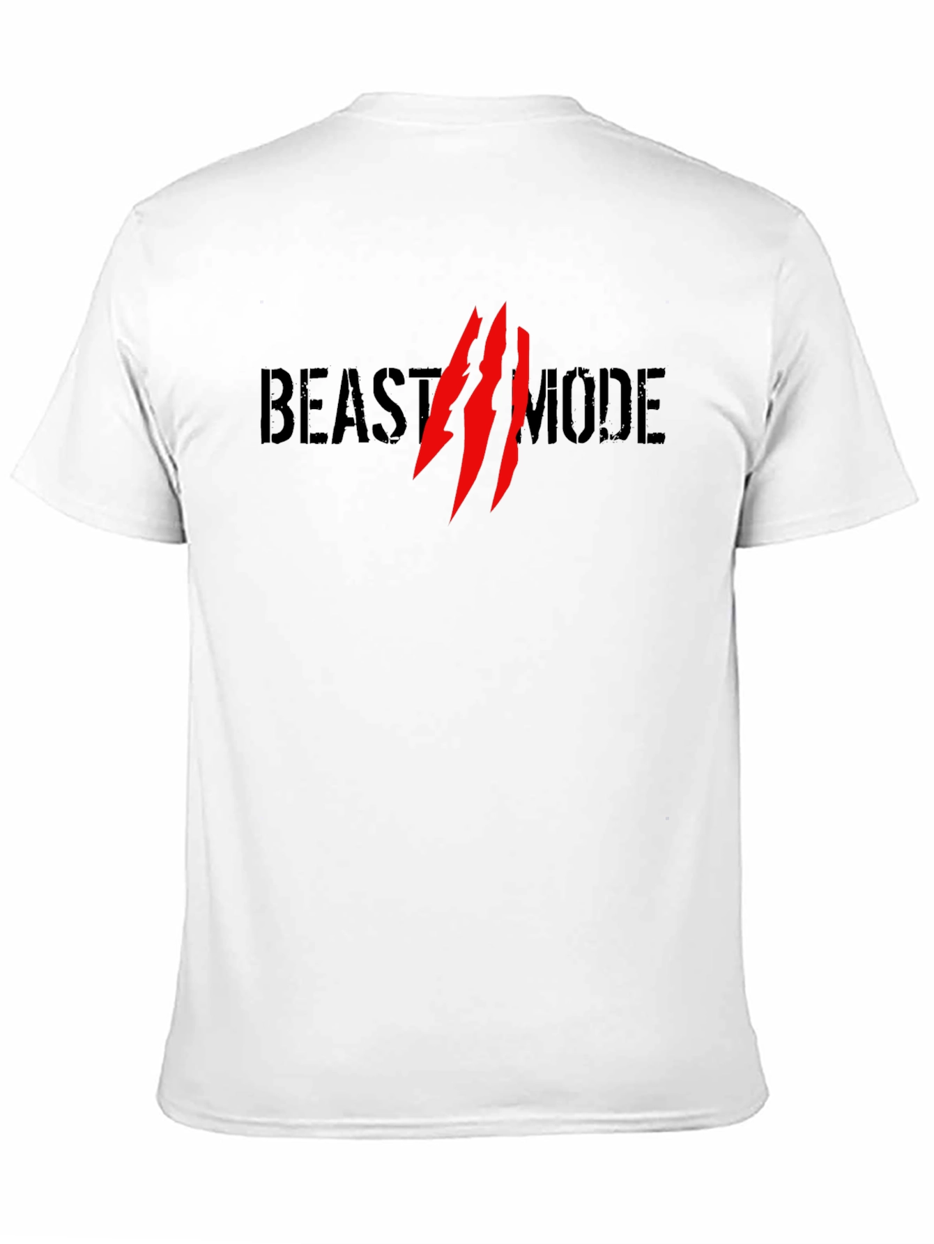 Black Beast Mode Graphic Print Men's Black T-Shirt view 11