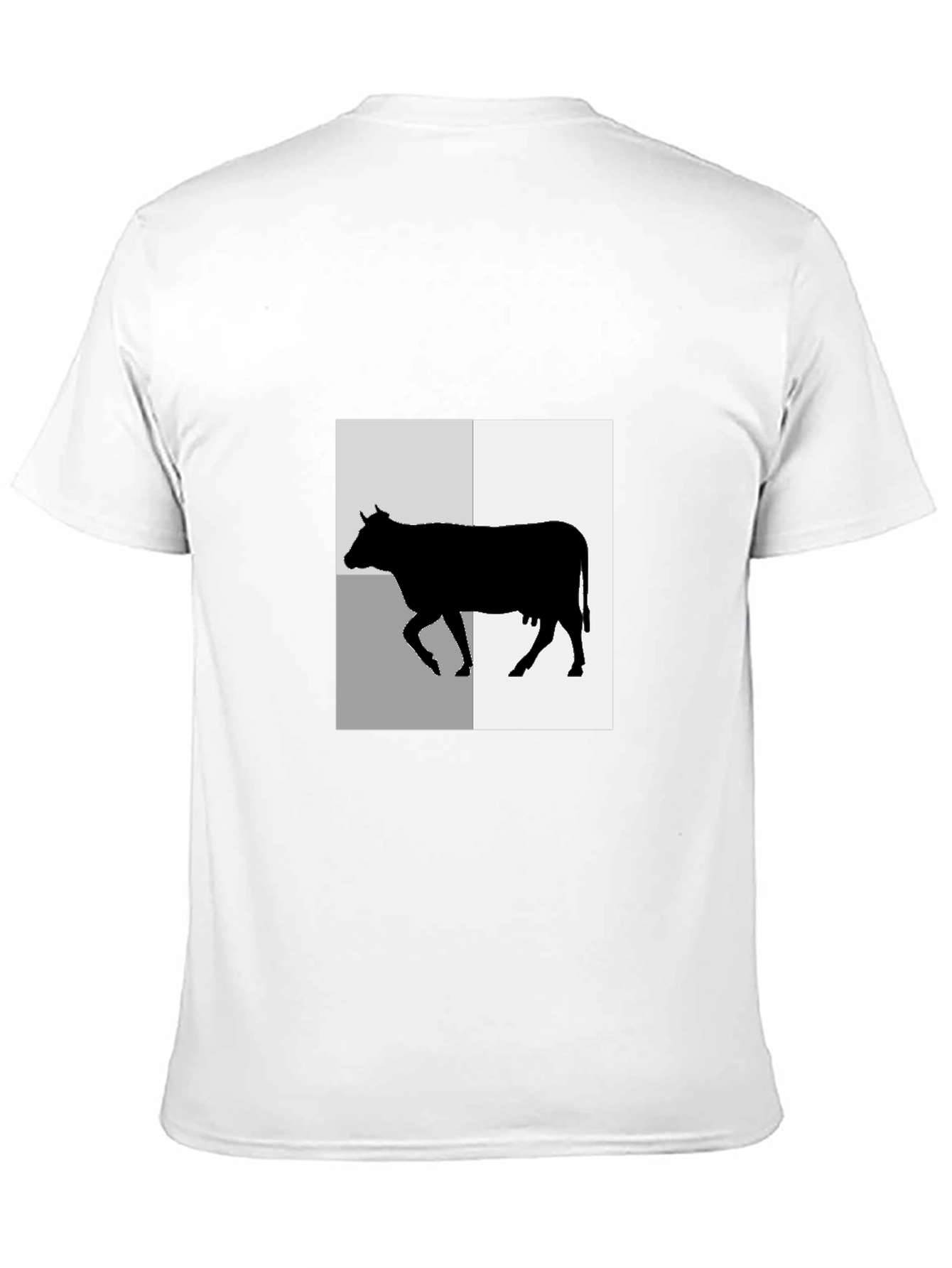 Black Black T-Shirt with Cow Graphic Tee view 11
