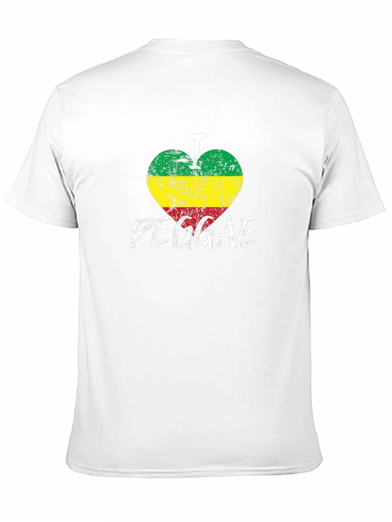 Black I Love Reggae Black T-Shirt - Rastafarian Colors view 11