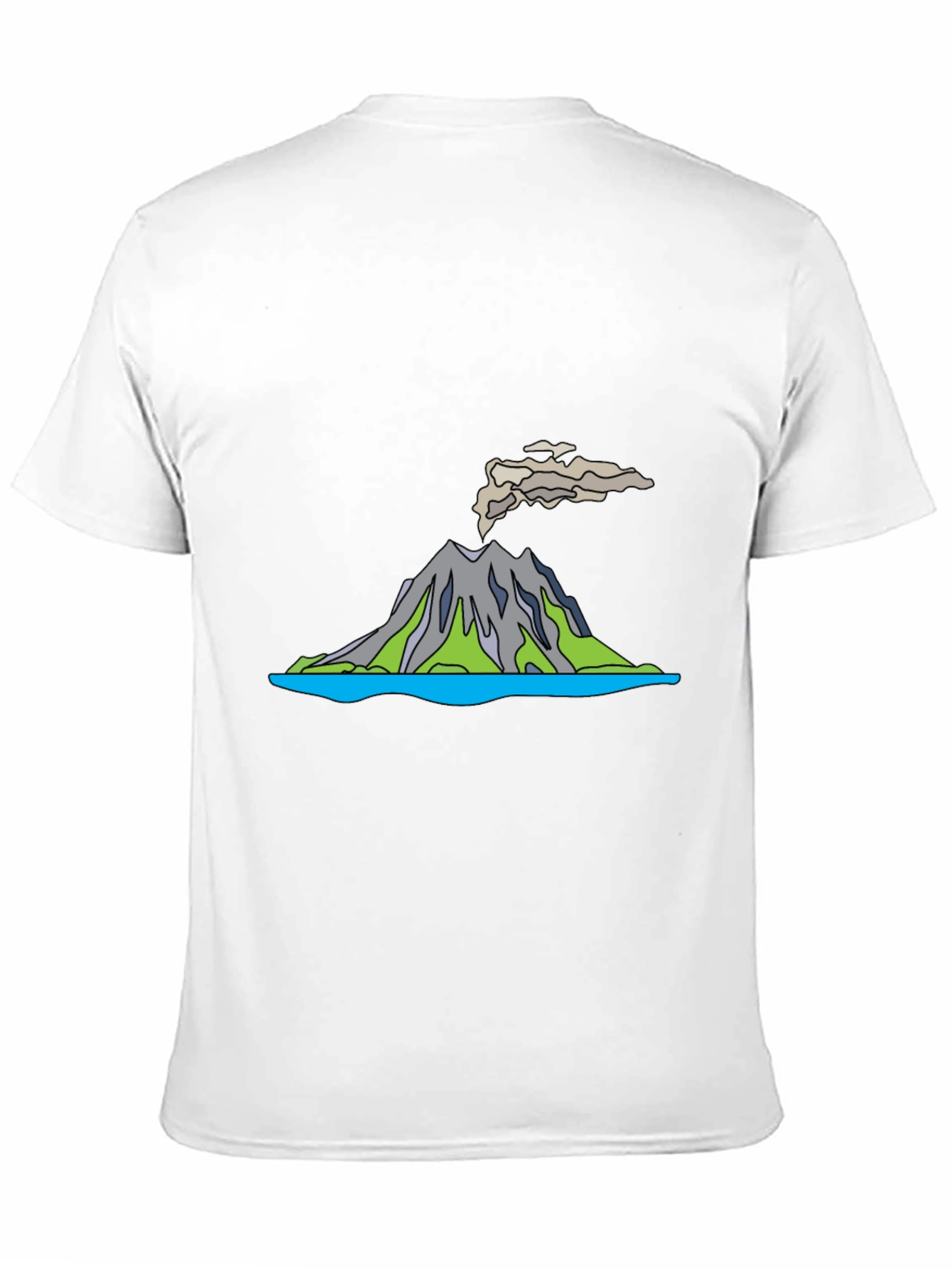 Black Volcano T-Shirt - Black Crew Neck view 11