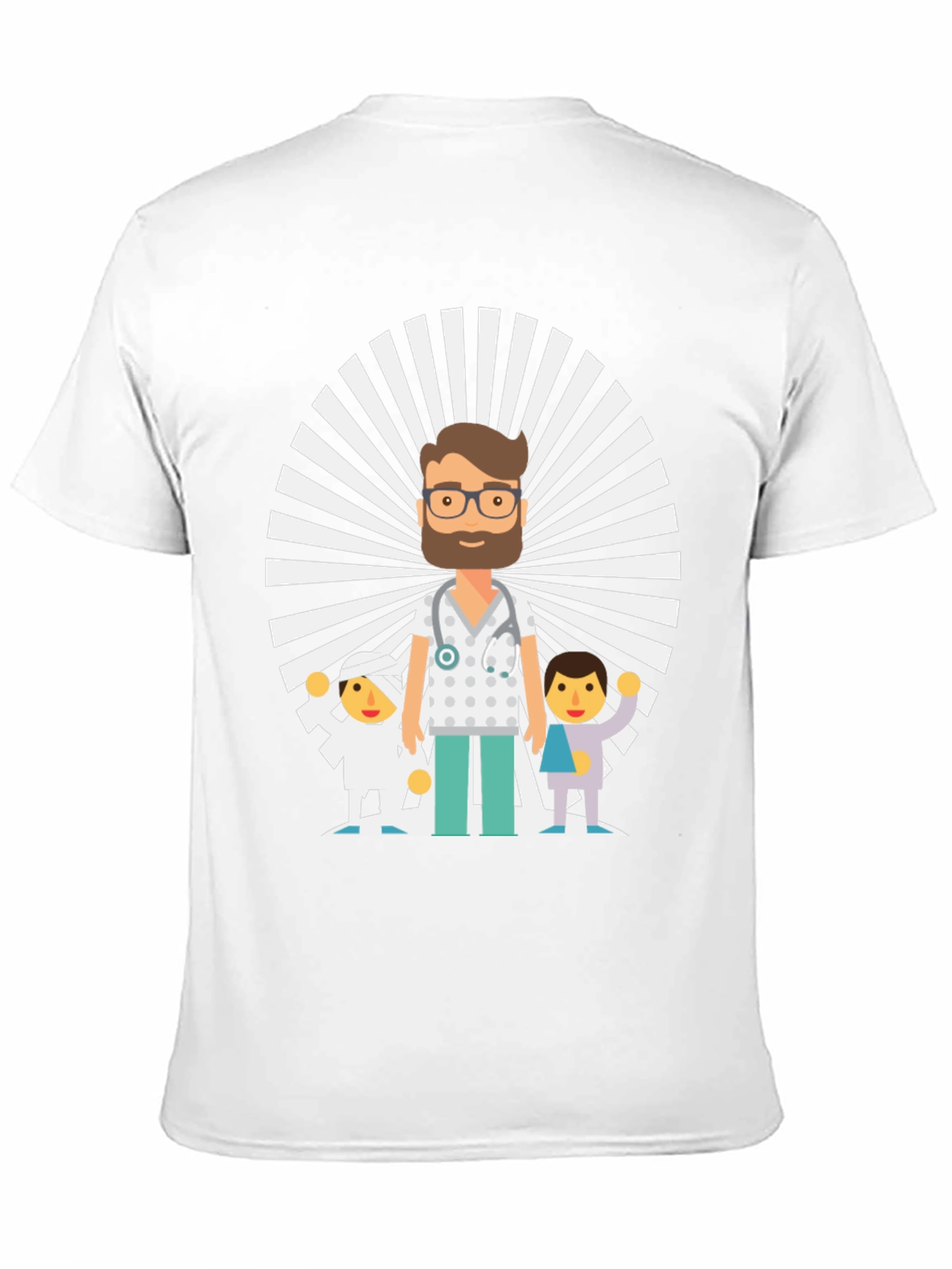 Black Cartoon Doctor & Patients Graphic Tee view 11