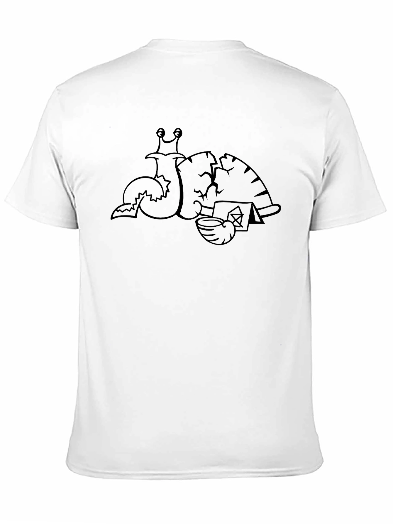 Black Black Hermit Crab Shell Game Graphic Tee view 11