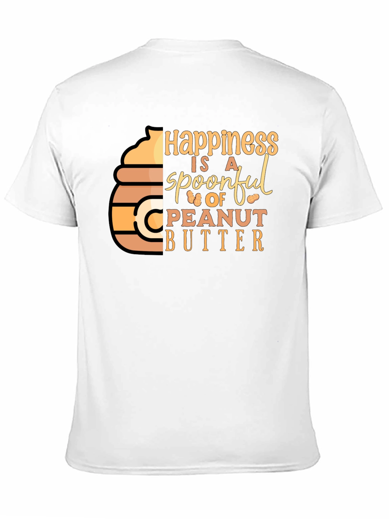 Black Happiness is a Spoonful Peanut Butter T-Shirt view 11