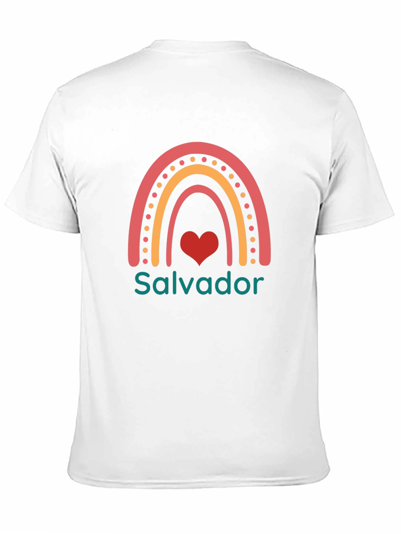 Black Salvador Rainbow Heart T-Shirt - Black Casual Tee view 11
