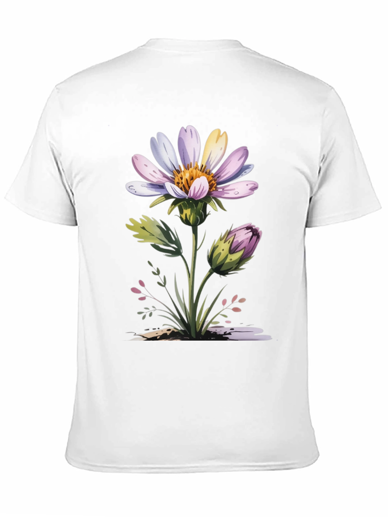 Black Floral Graphic Tee - Artistic Flower Design view 11