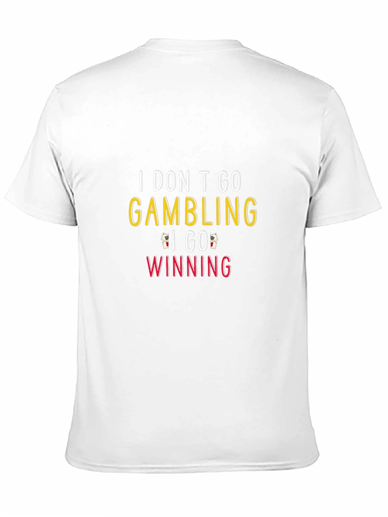 Black Gambling Winning Graphic T-Shirt - Black Cotton Tee view 11