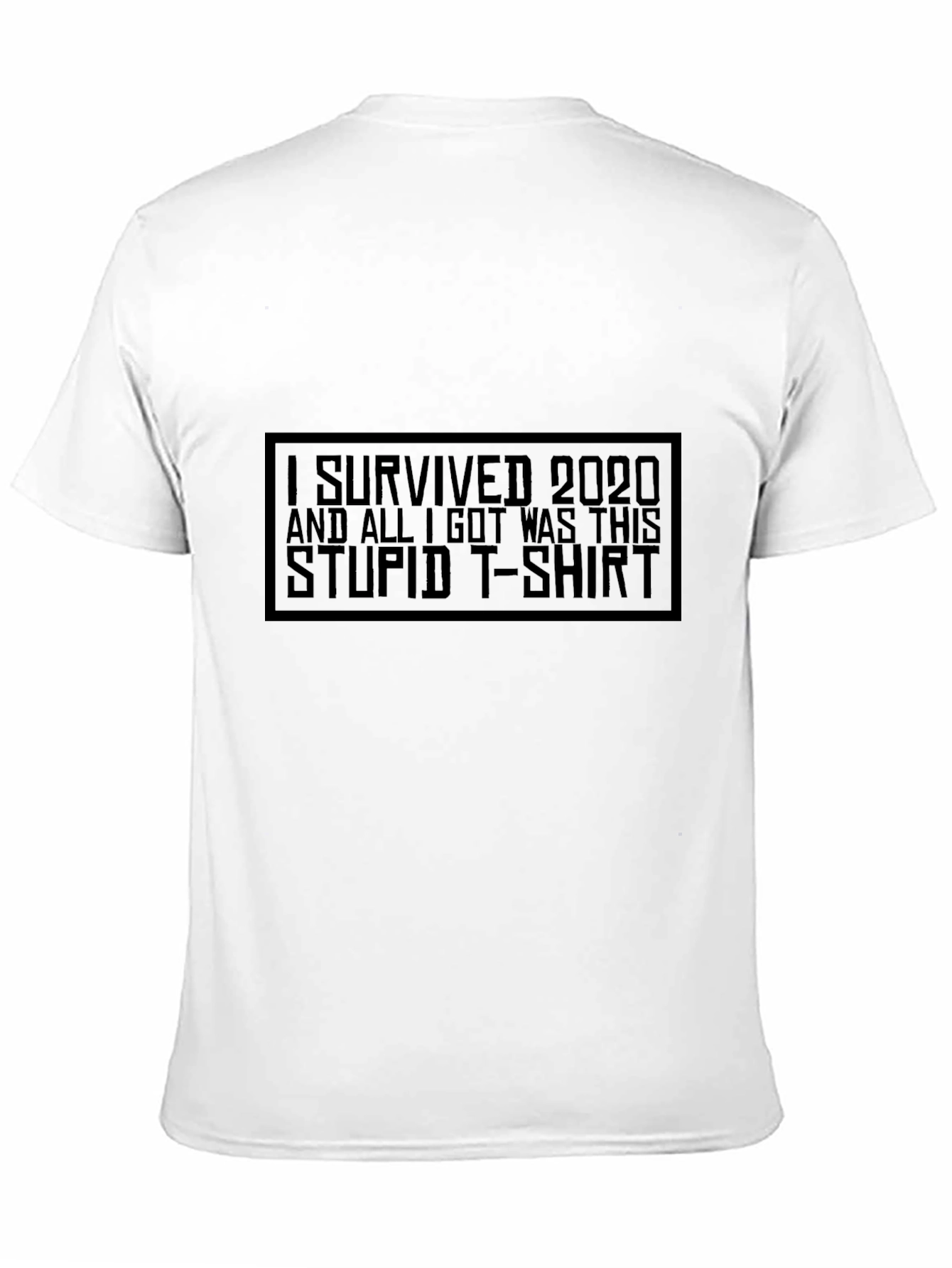 Black I Survived 2020 Funny Graphic T-Shirt view 11