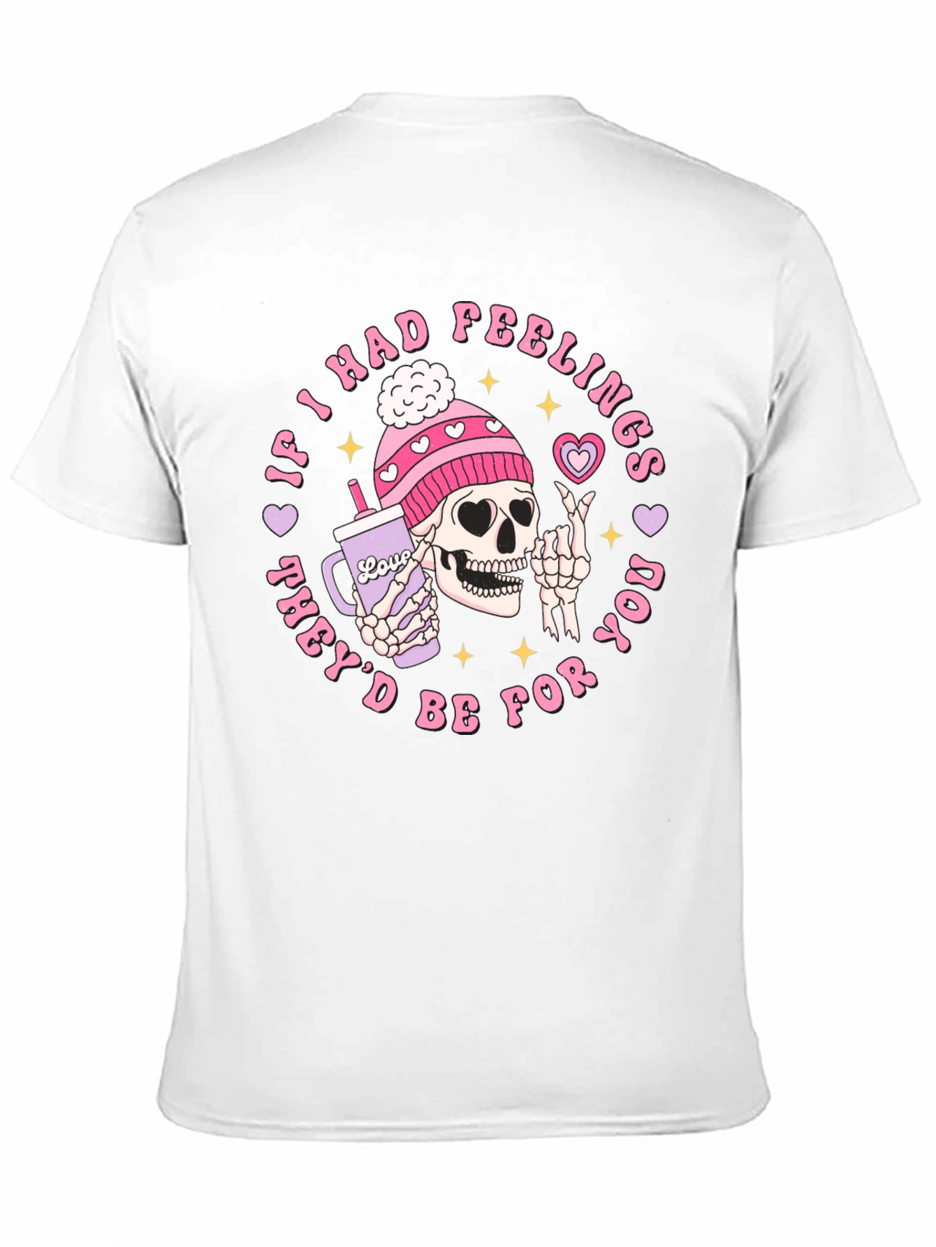 Black Funny Skeleton Valentine's Day Graphic T-Shirt view 11