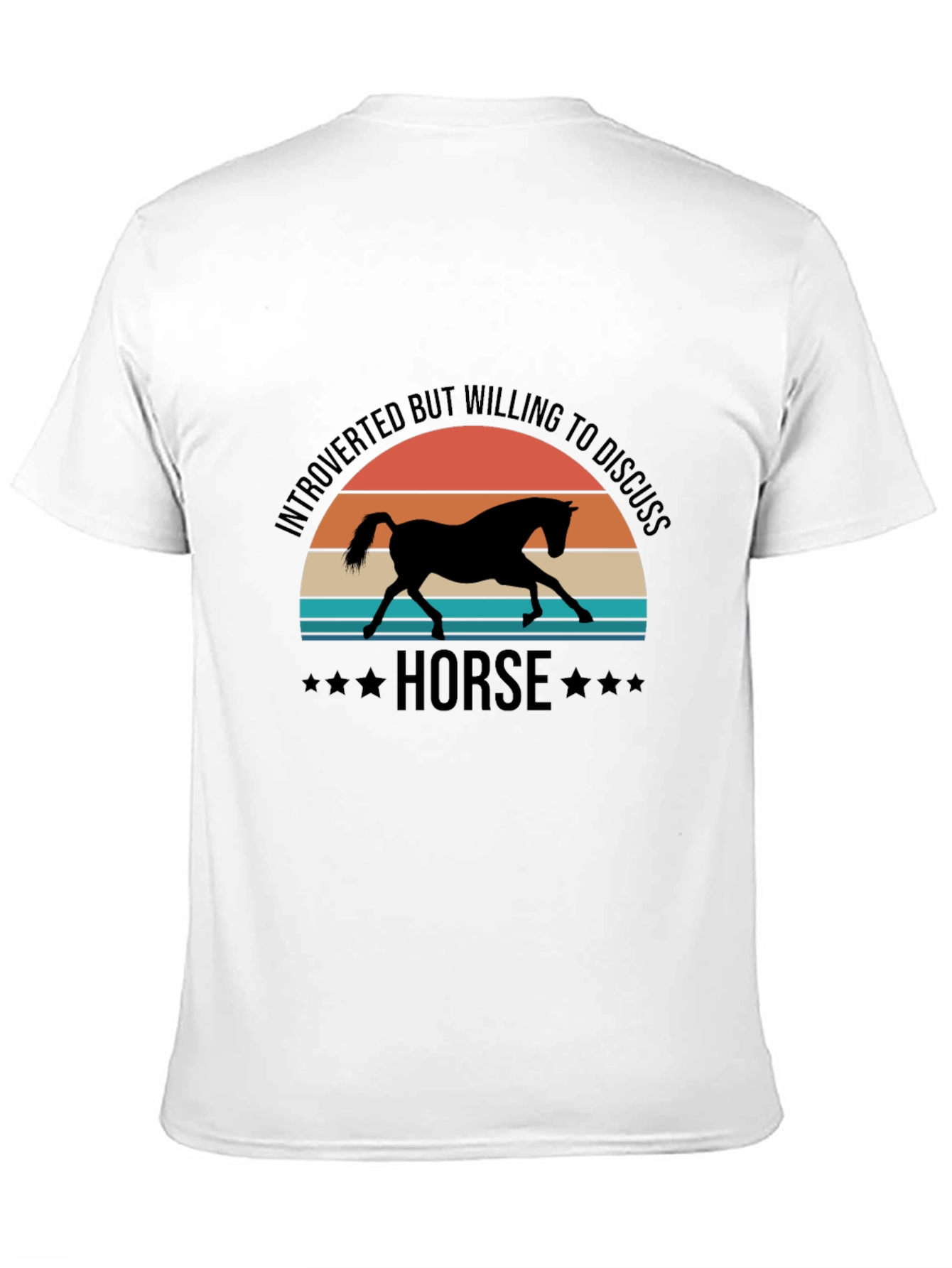 Black Introverted Horse Lover T-Shirt view 11
