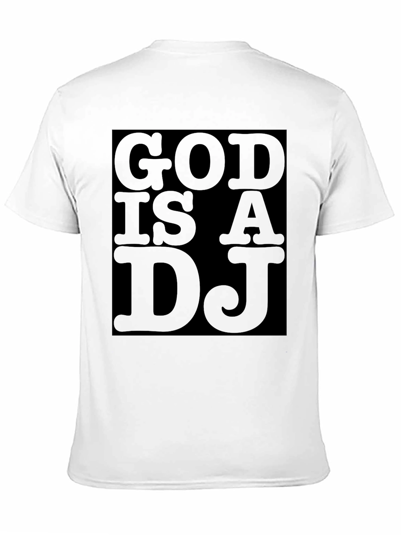 Black God is a DJ Graphic Print Black T-Shirt view 11