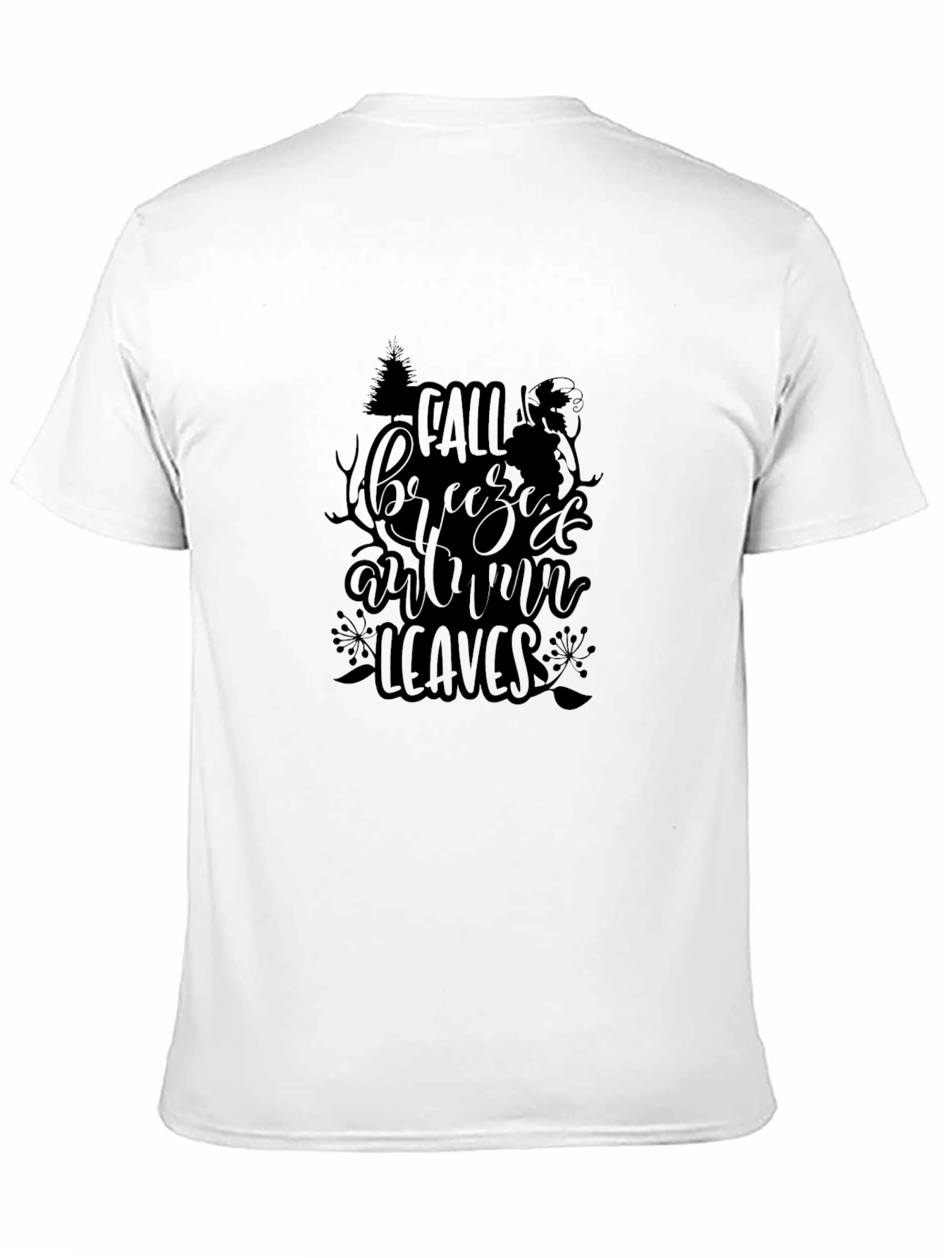 Black Fall Breeze Autumn Leaves T-Shirt view 11