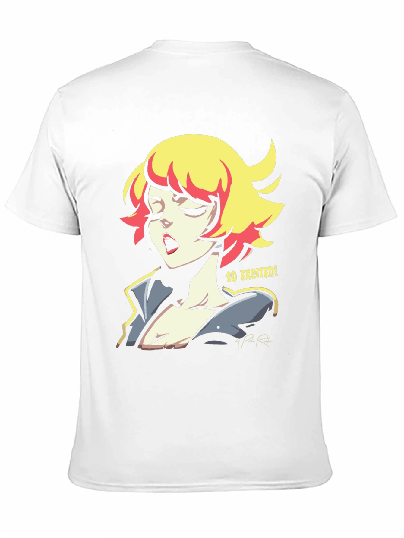 Black So Excited! Graphic Print Black T-Shirt view 11