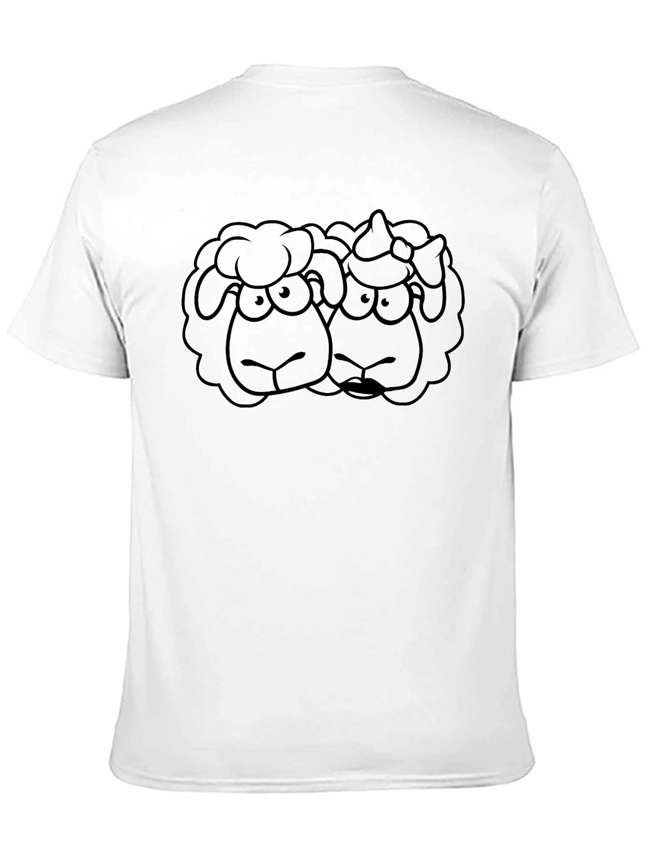 Black Sheep Couple Graphic Tee - Black Cotton T-Shirt view 11