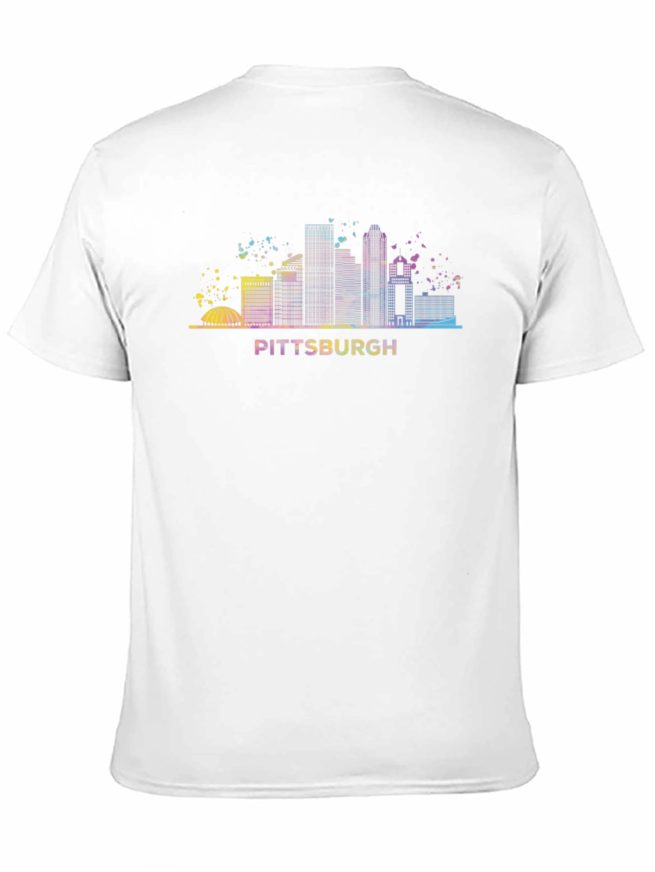 Black Pittsburgh Skyline Graphic Tee - Black Cotton T-Shirt view 11