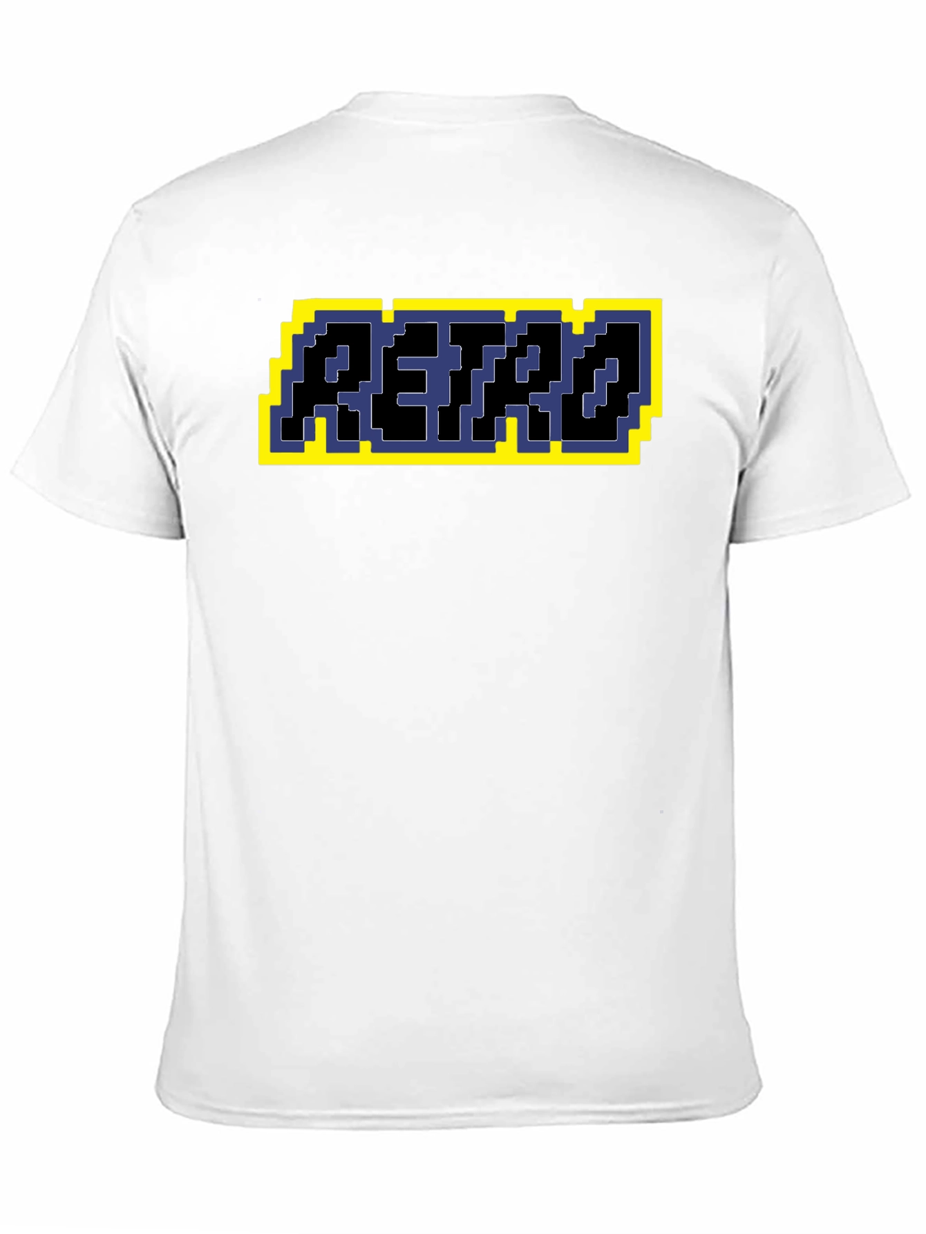 Black Retro Pixel Art T-Shirt - Black Graphic Tee view 11