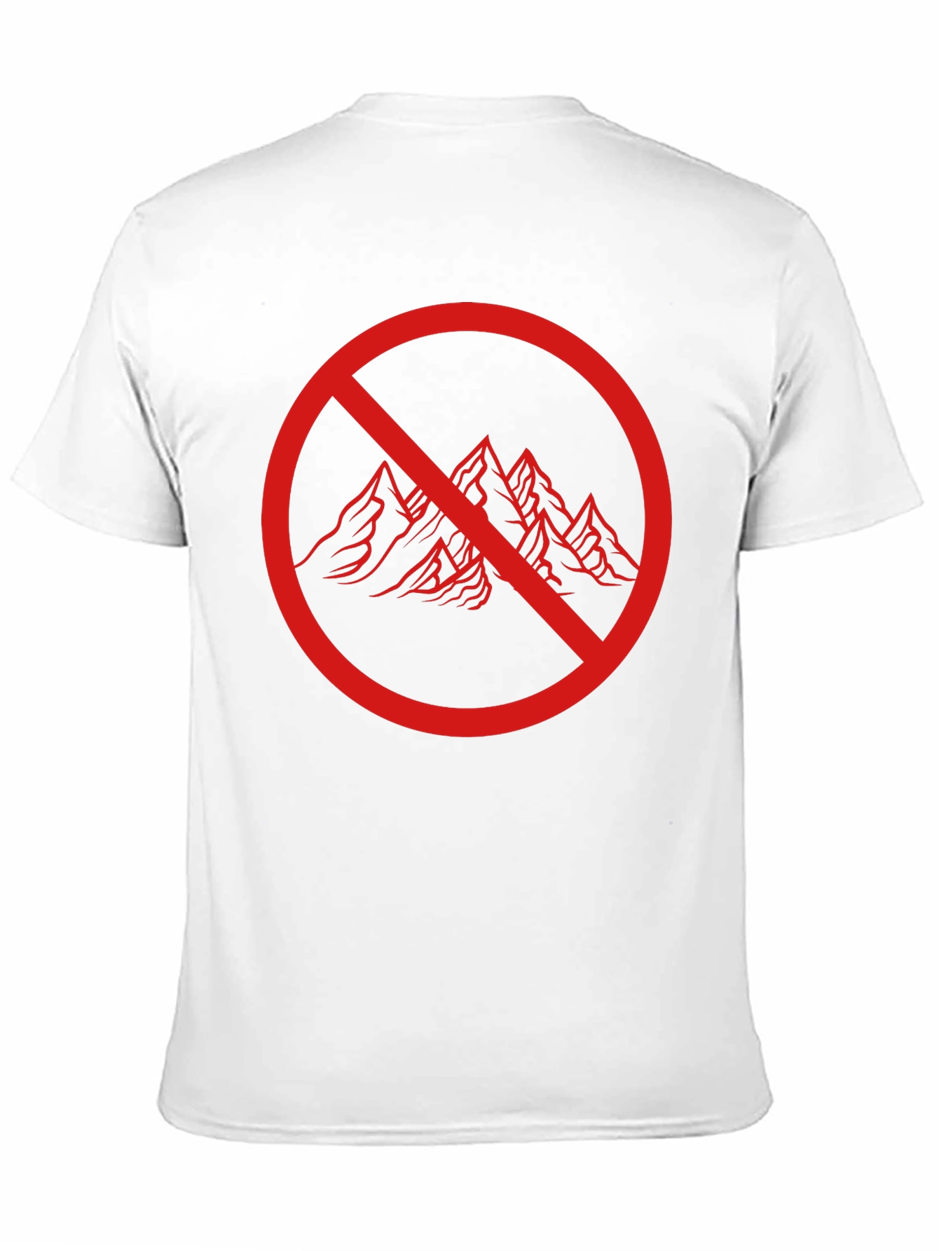 Black No Mountains T-Shirt - Black Crew Neck Tee view 11