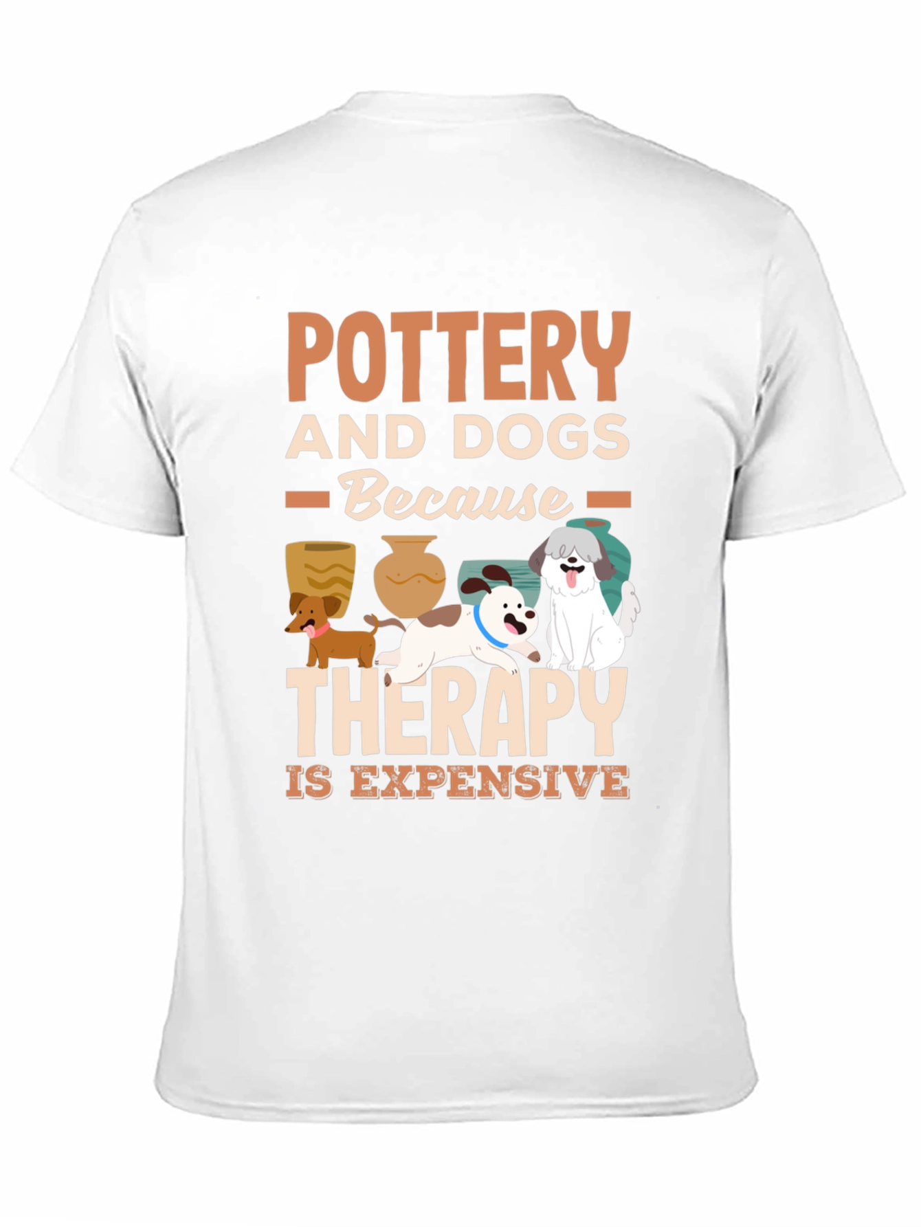 Black Pottery and Dogs Therapy T-Shirt view 11