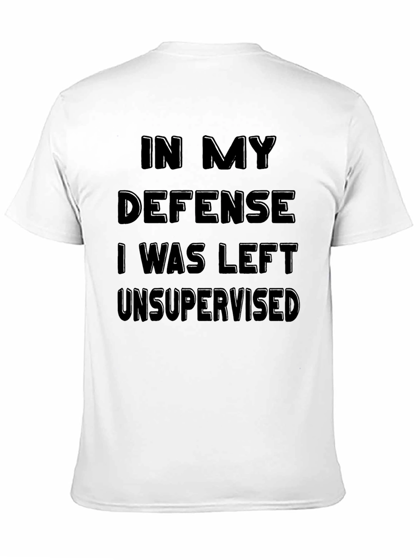 Black Funny Unsupervised T-Shirt view 11