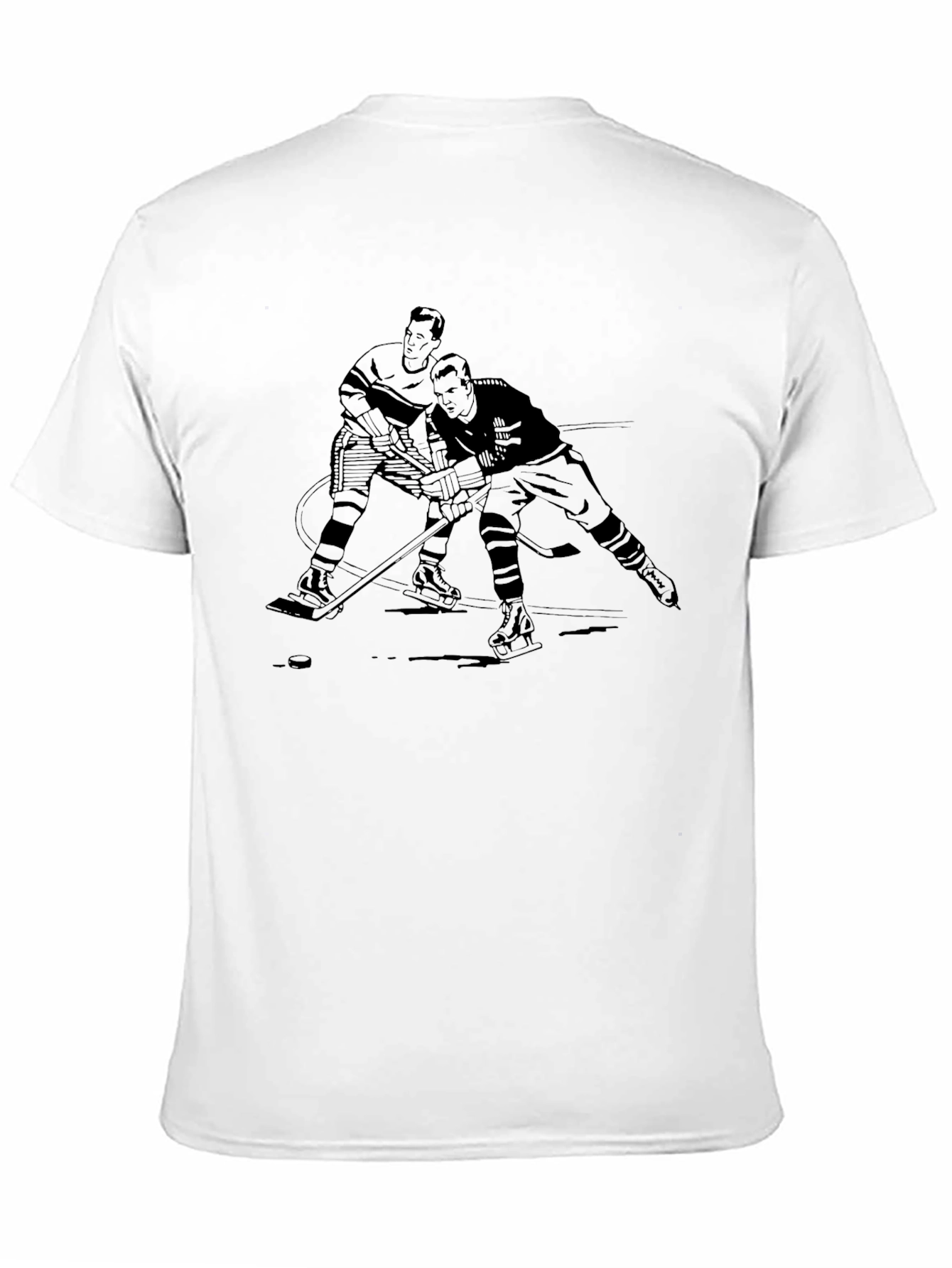 Black Vintage Hockey Graphic Tee - Black T-Shirt view 11