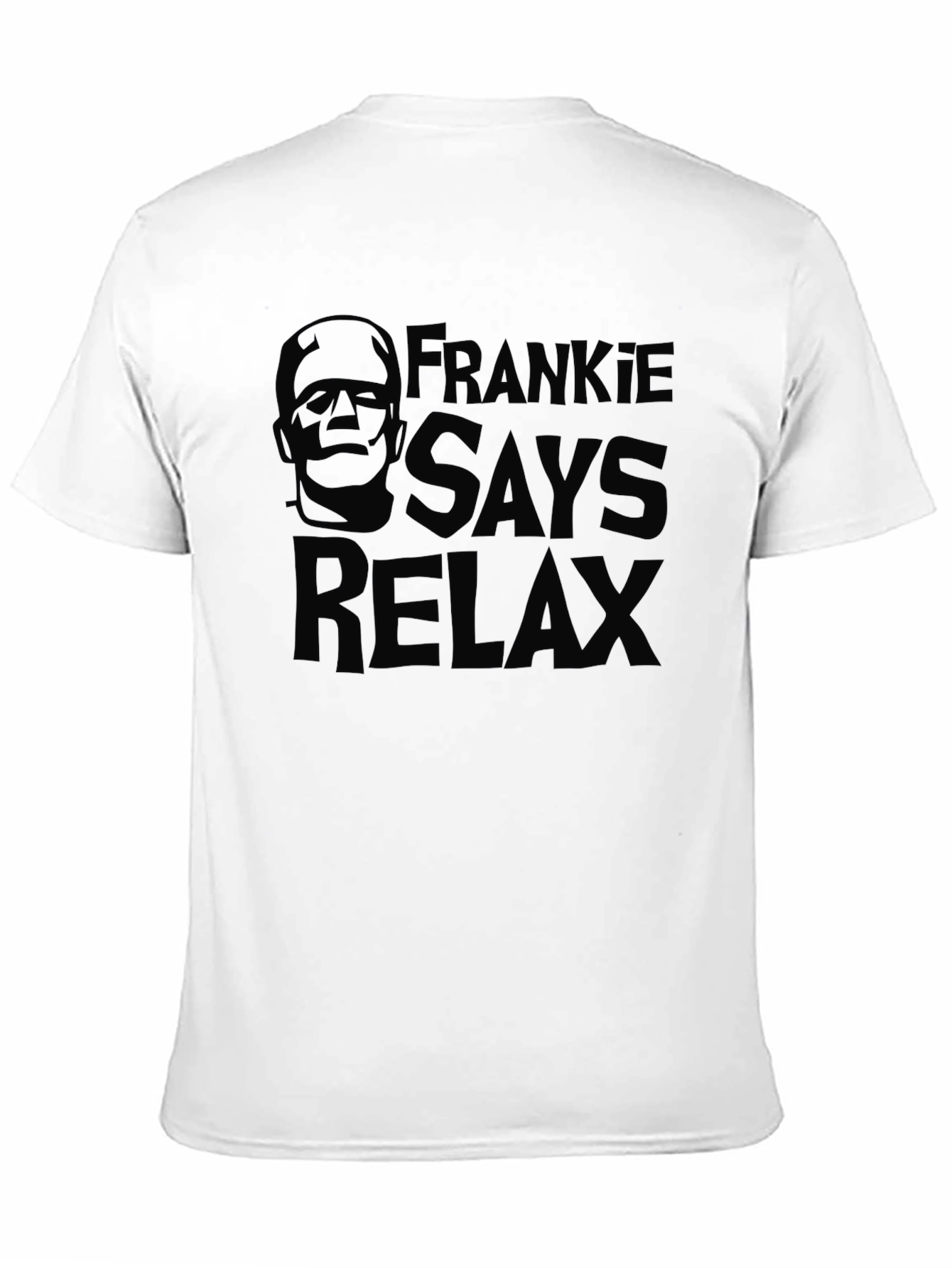 Black Frankie Says Relax Graphic Tee - Classic Black T-Shirt view 11