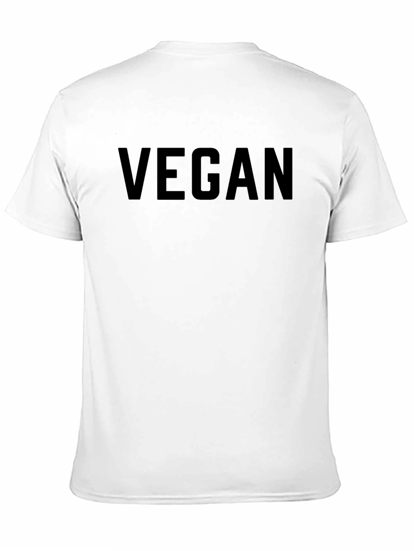 Black Vegan Statement Tee - Bold Black T-Shirt view 11