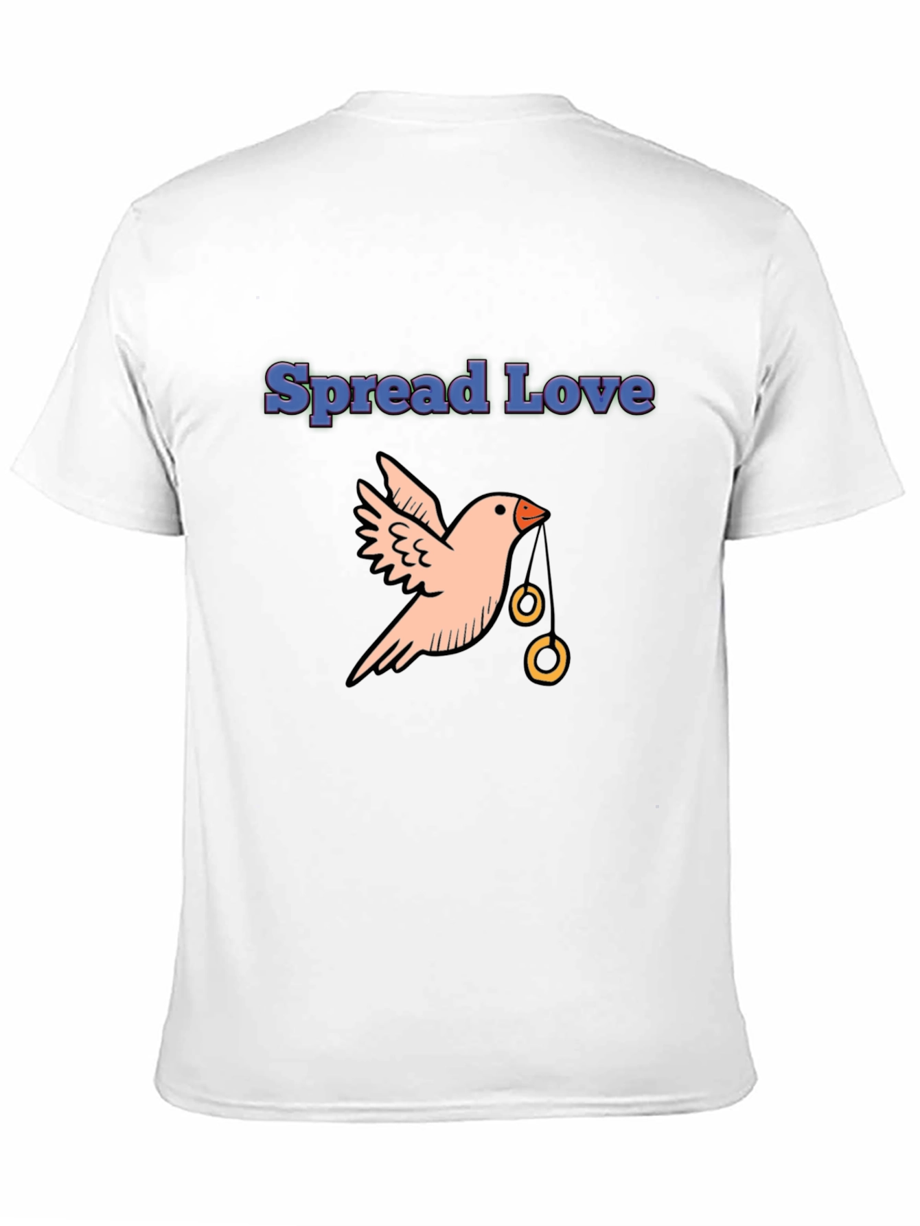Black Spread Love Bird Graphic Tee - Black Cotton Casual view 11