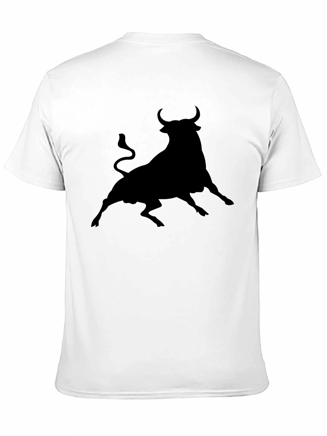Black Bull Silhouette Black Graphic Tee - Stylish Men's T-Shirt view 11