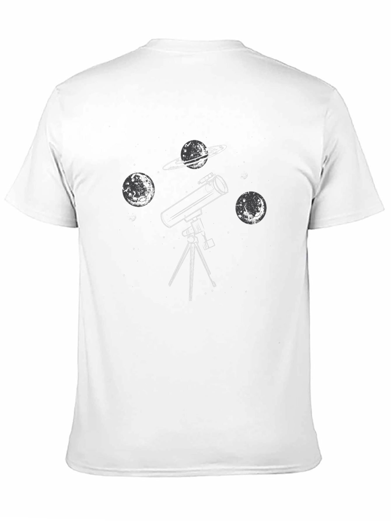 Black Astronomy Telescope T-Shirt - Space Planets Graphic Tee view 11