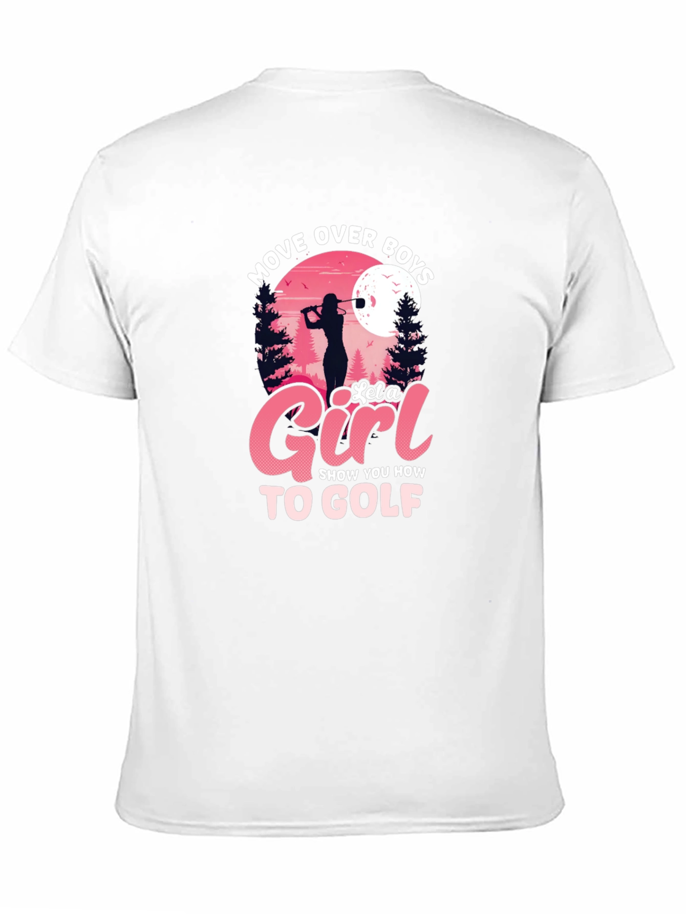 Black Move Over Boys, Let a Girl Golf Black T-Shirt view 11