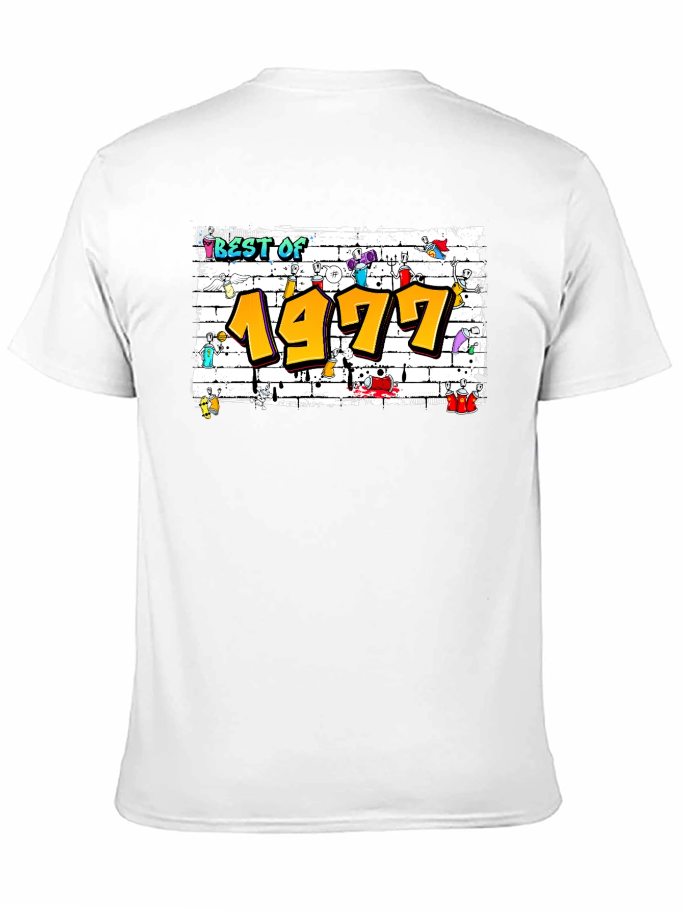 Black Best of 1977 Graffiti T-Shirt view 11