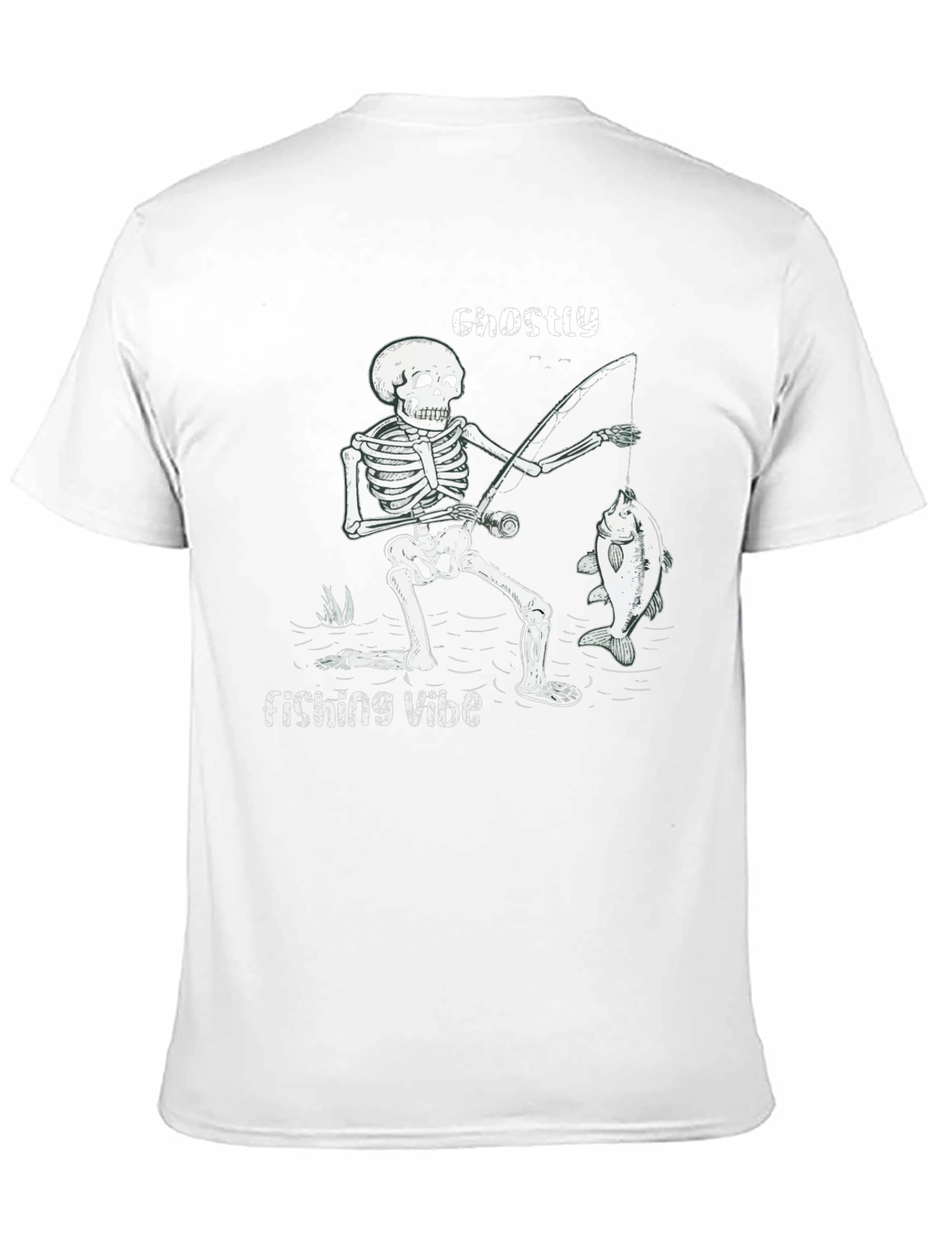 Black Ghostly Fishing Vibe Black T-Shirt view 11