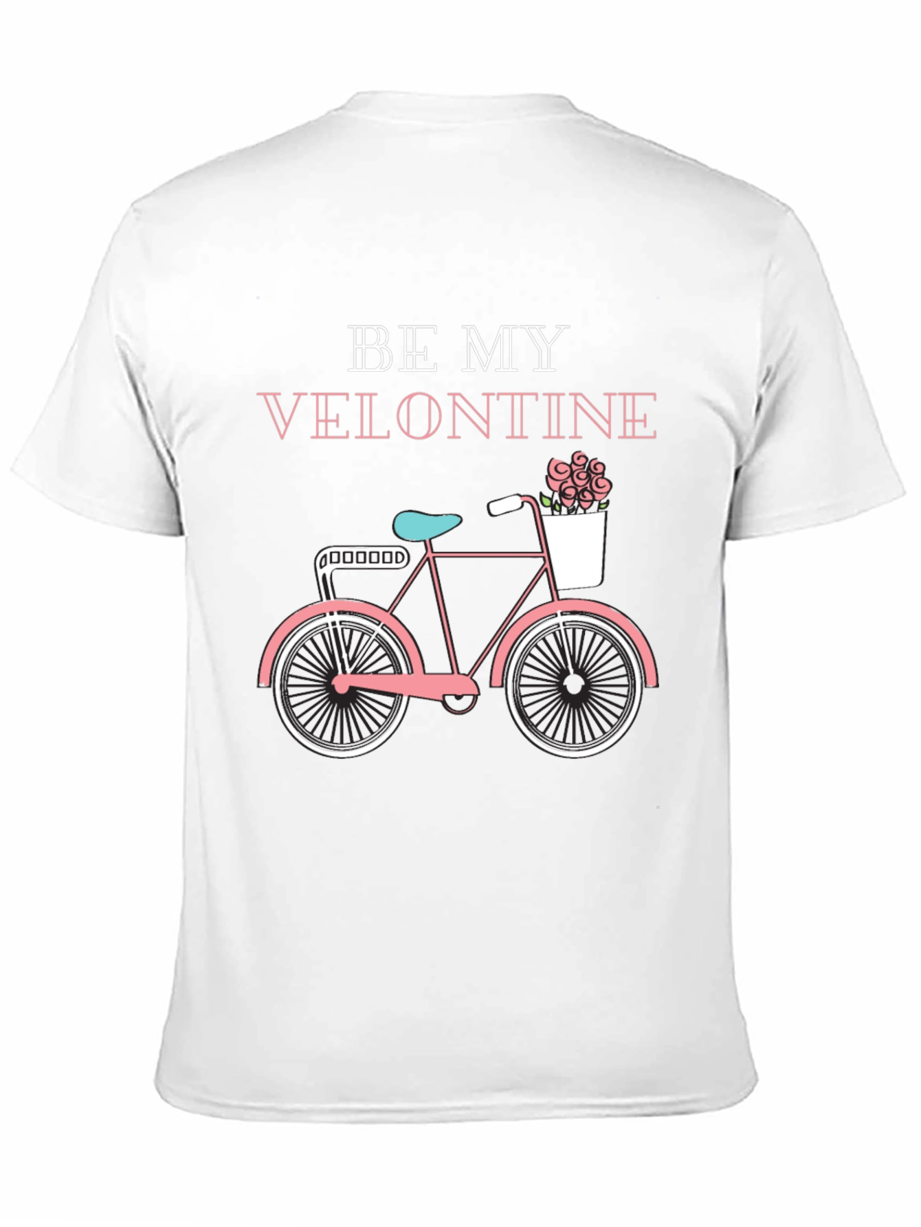 Black Be My Velontine Bicycle Graphic Tee view 11